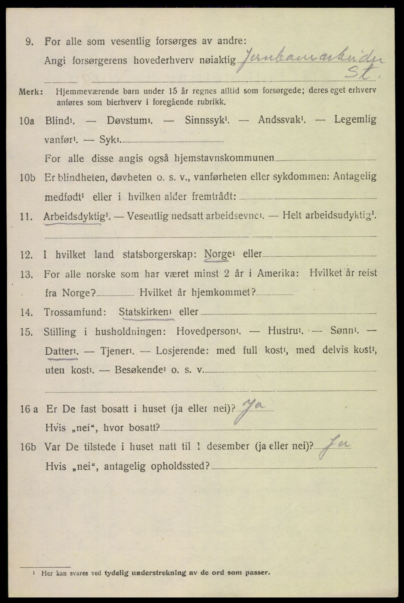 SAH, 1920 census for Lesja, 1920, p. 3903