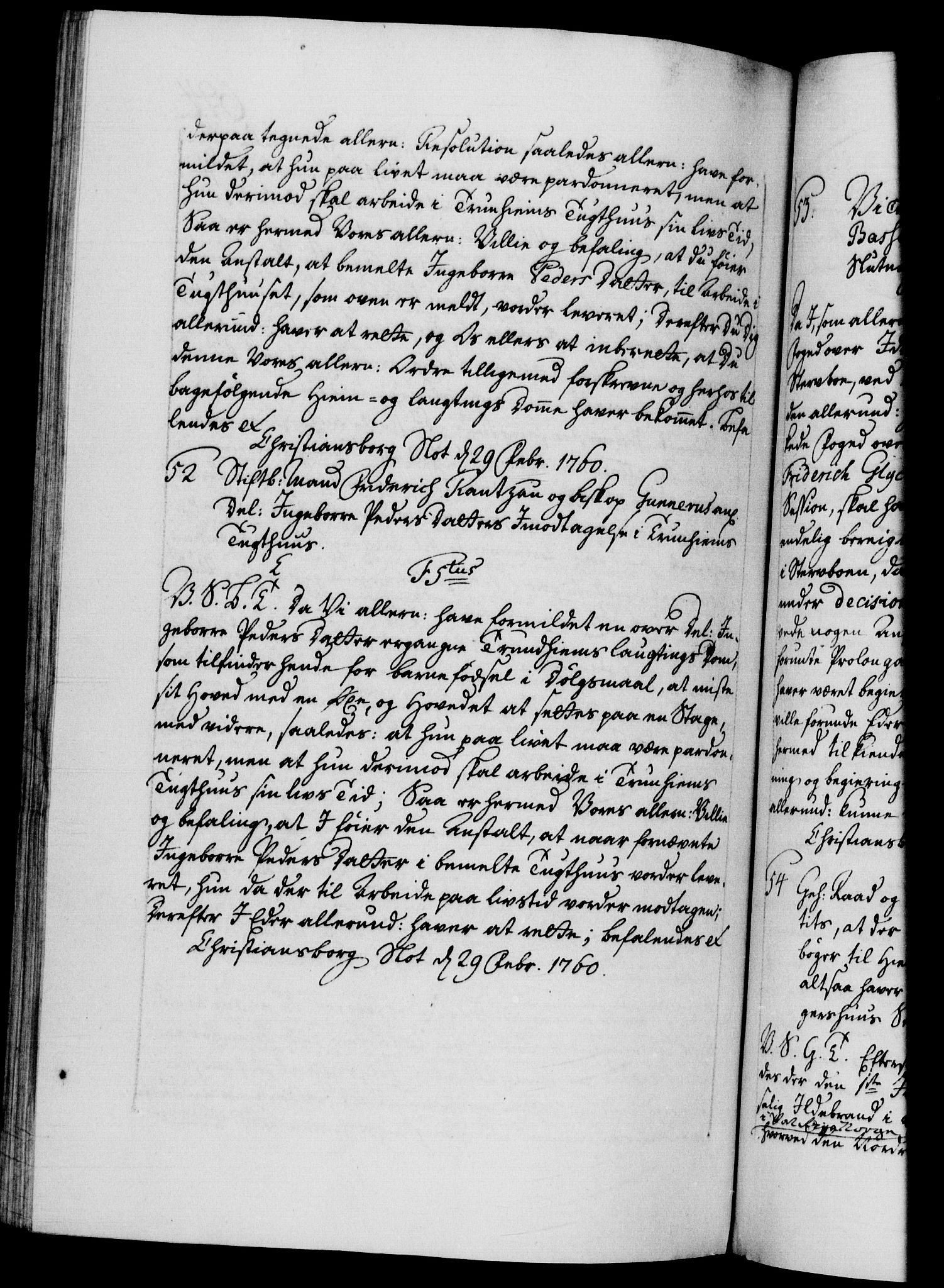 Danske Kanselli 1572-1799, AV/RA-EA-3023/F/Fc/Fca/Fcab/L0036: Norske tegnelser, 1757-1761, p. 694b