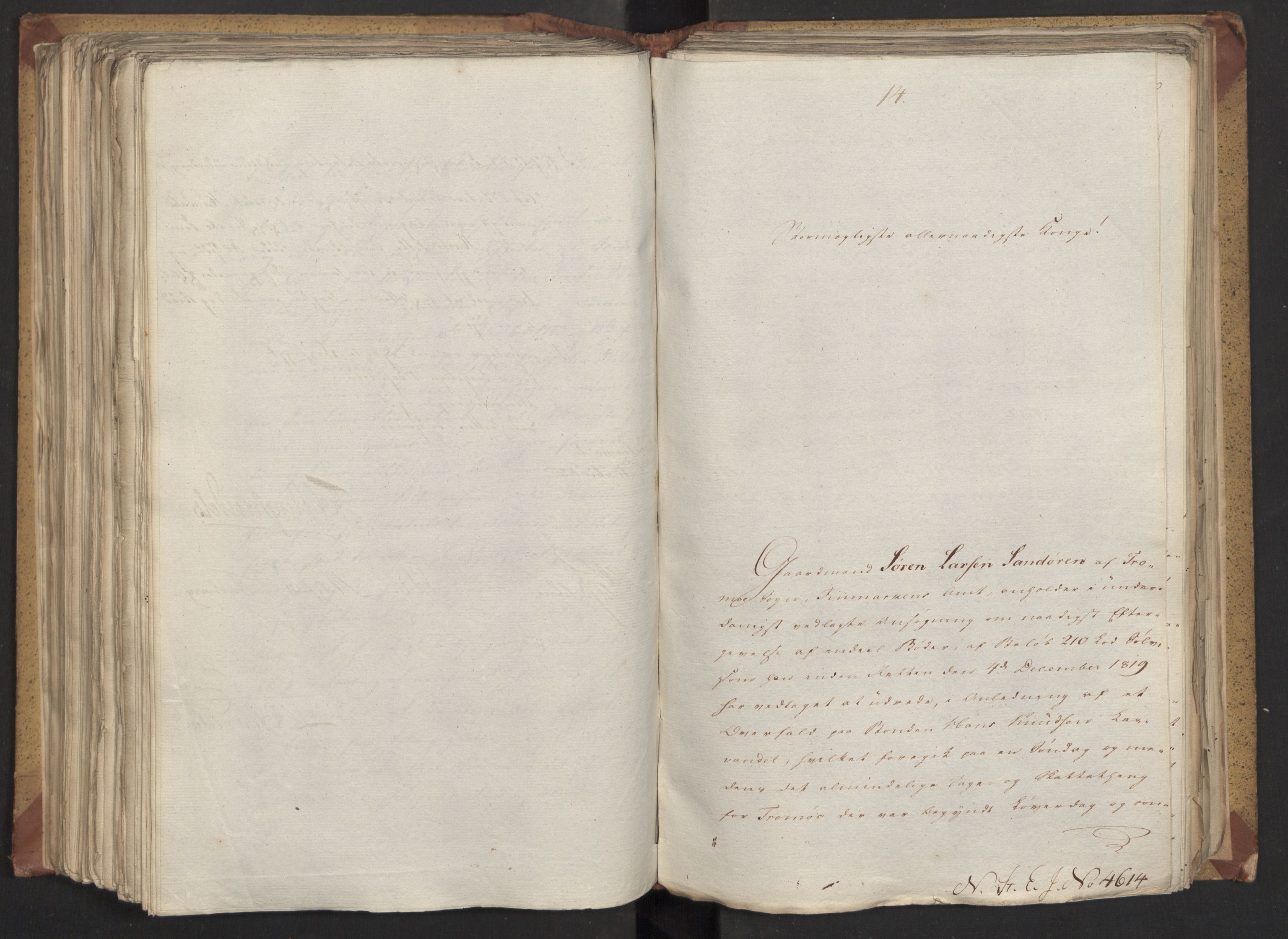 Statsrådsavdelingen i Stockholm, AV/RA-S-1003/D/Da/L0023: Regjeringsinnstillinger nr. 4566-4662, 1820, p. 275