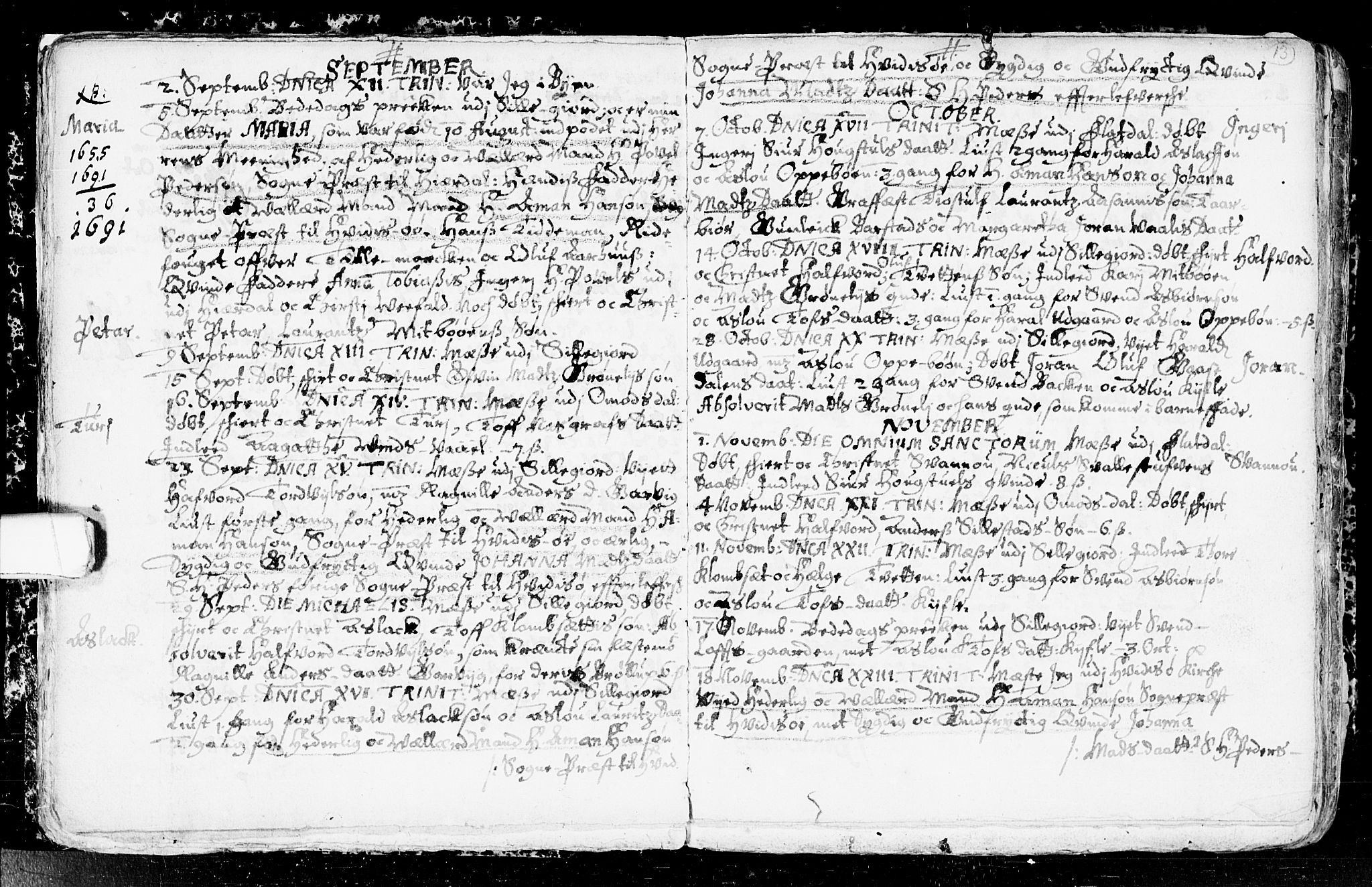 Seljord kirkebøker, SAKO/A-20/F/Fa/L0001: Parish register (official) no. I 1, 1654-1686, p. 13