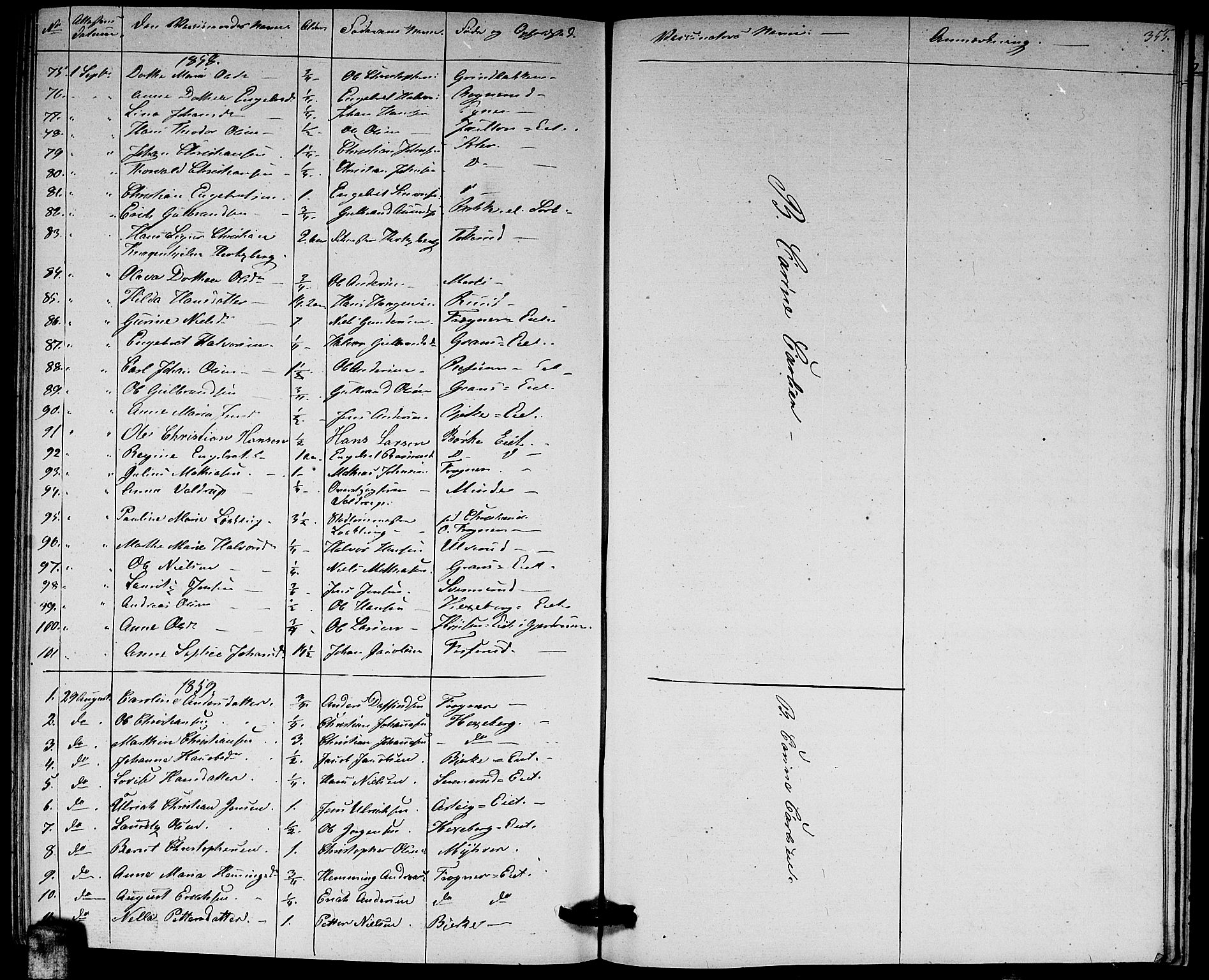 Sørum prestekontor Kirkebøker, AV/SAO-A-10303/G/Ga/L0003: Parish register (copy) no. I 3, 1846-1863, p. 355