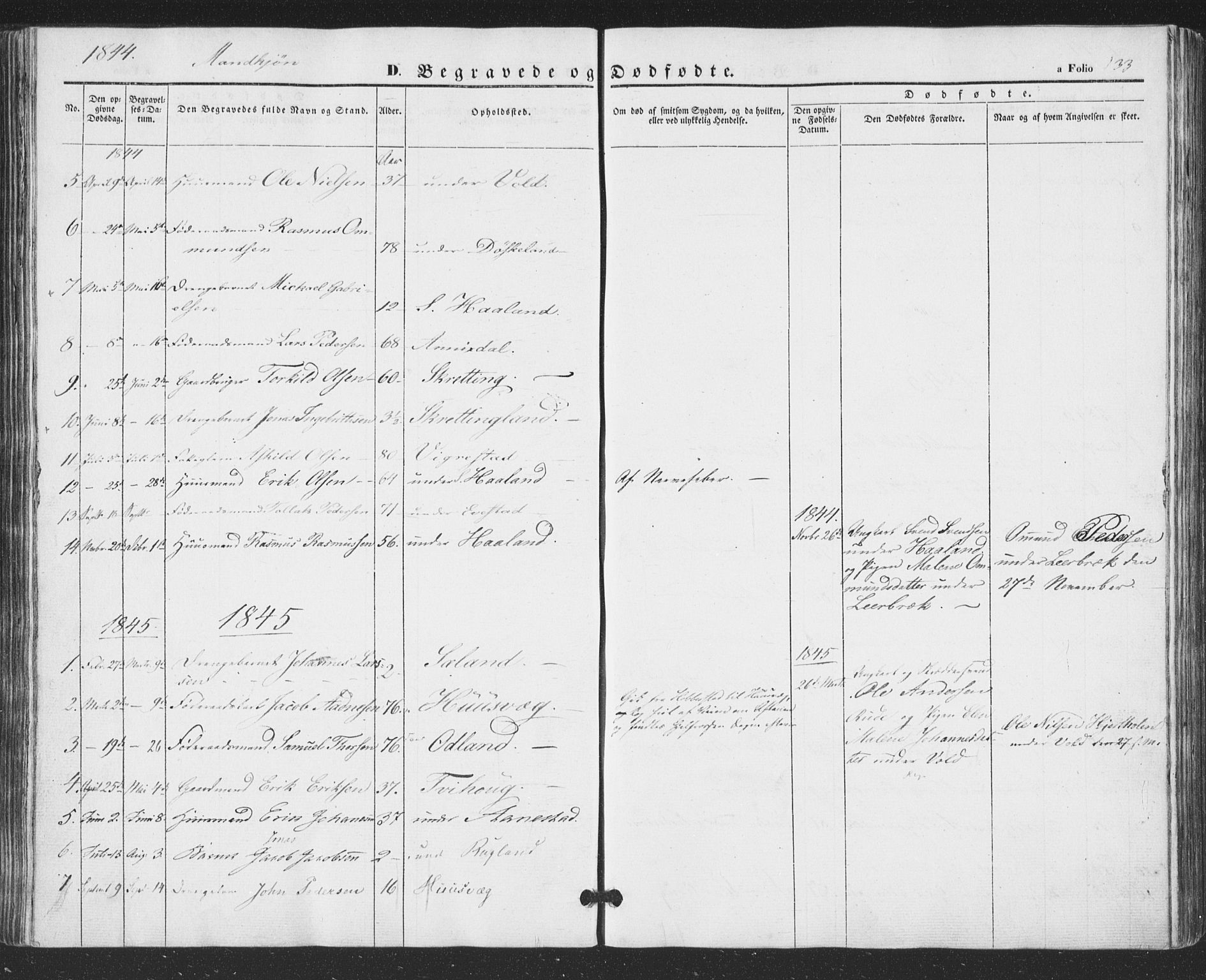 Hå sokneprestkontor, AV/SAST-A-101801/001/30BA/L0007: Parish register (official) no. A 6, 1842-1855, p. 133