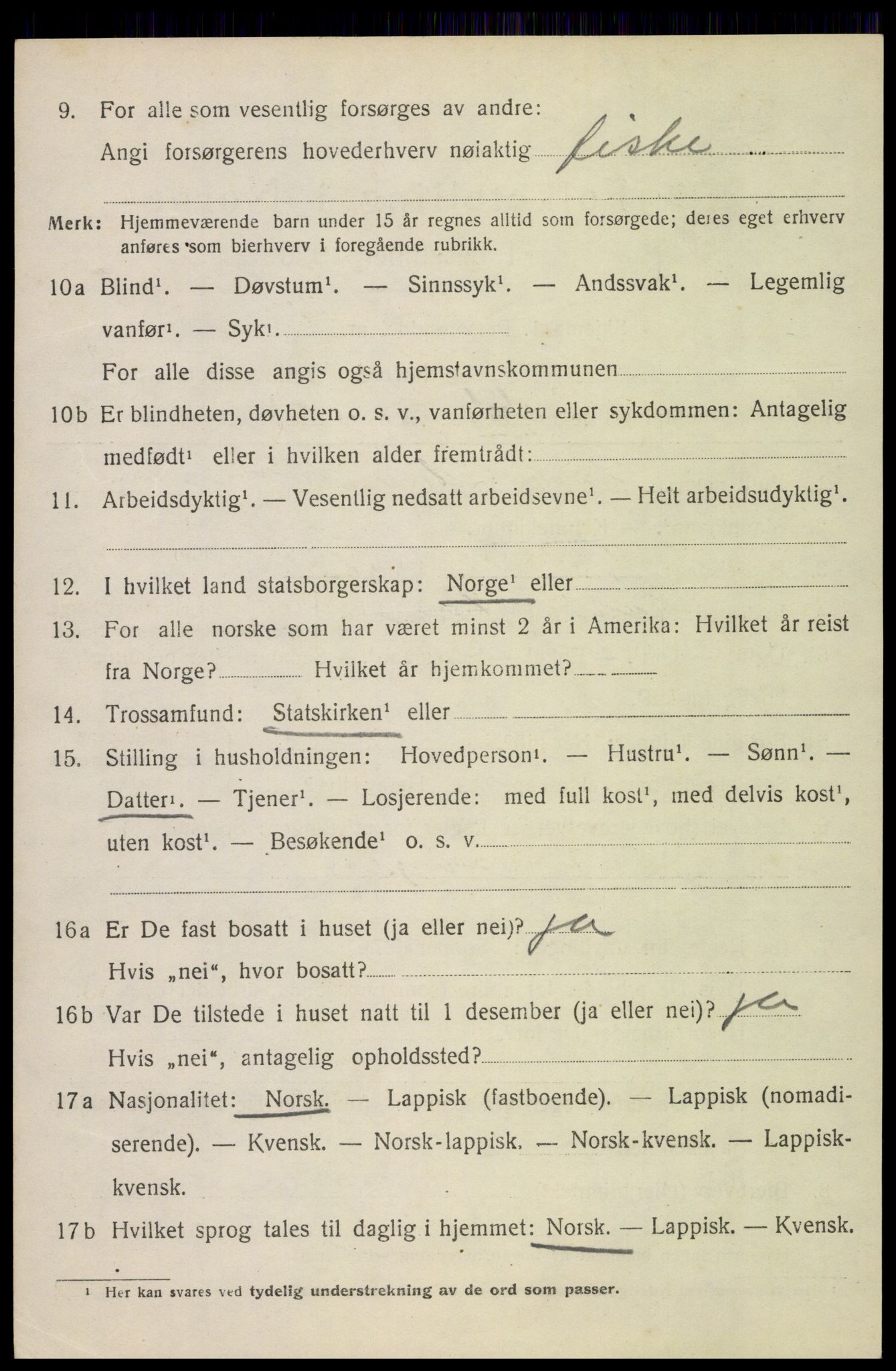 SAT, 1920 census for Borge, 1920, p. 4286