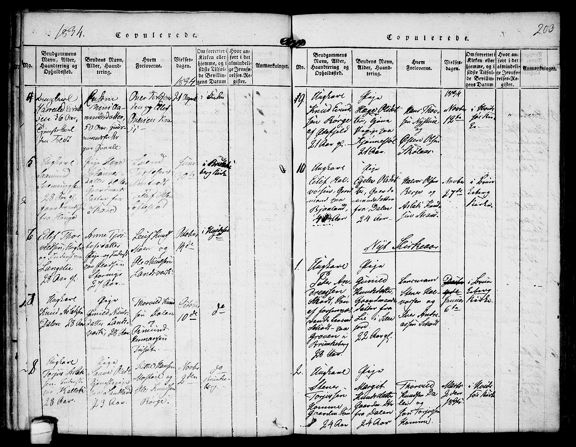 Kviteseid kirkebøker, SAKO/A-276/F/Fb/L0001: Parish register (official) no. II 1, 1815-1836, p. 203