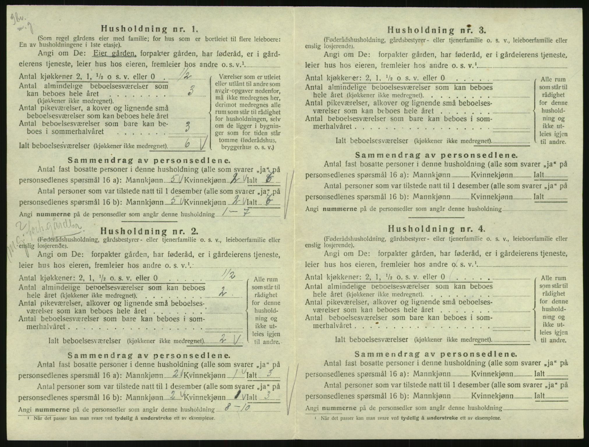 SAK, 1920 census for Iveland, 1920, p. 312