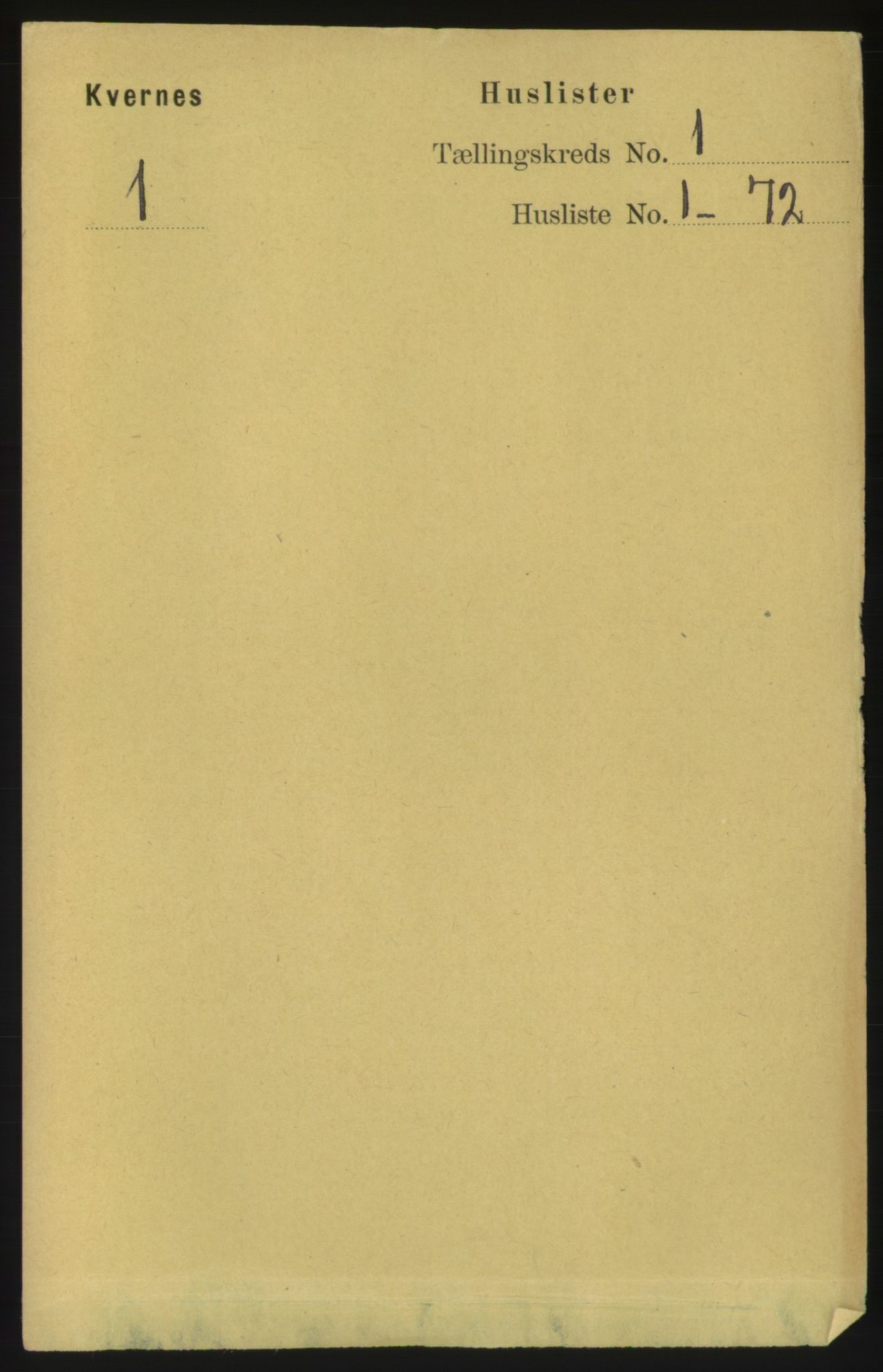 RA, 1891 census for 1553 Kvernes, 1891, p. 43