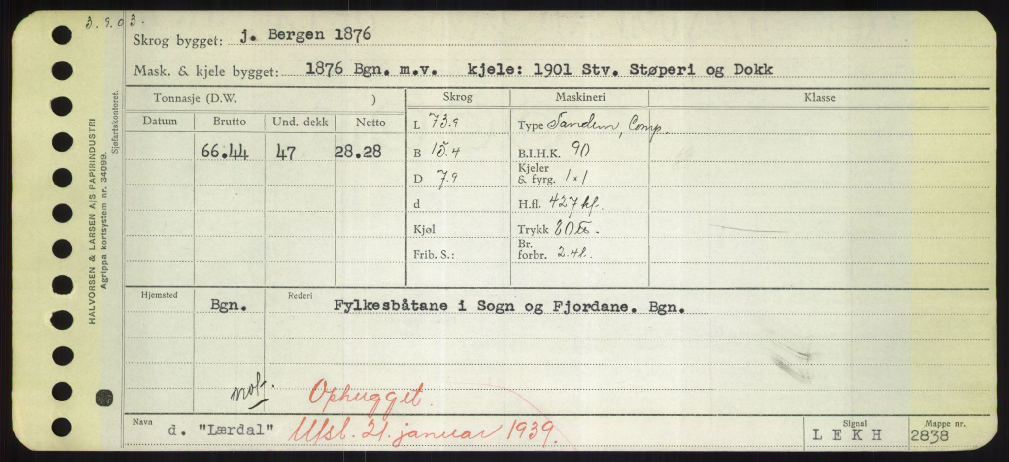 Sjøfartsdirektoratet med forløpere, Skipsmålingen, RA/S-1627/H/Hd/L0023: Fartøy, Lia-Løv, p. 523