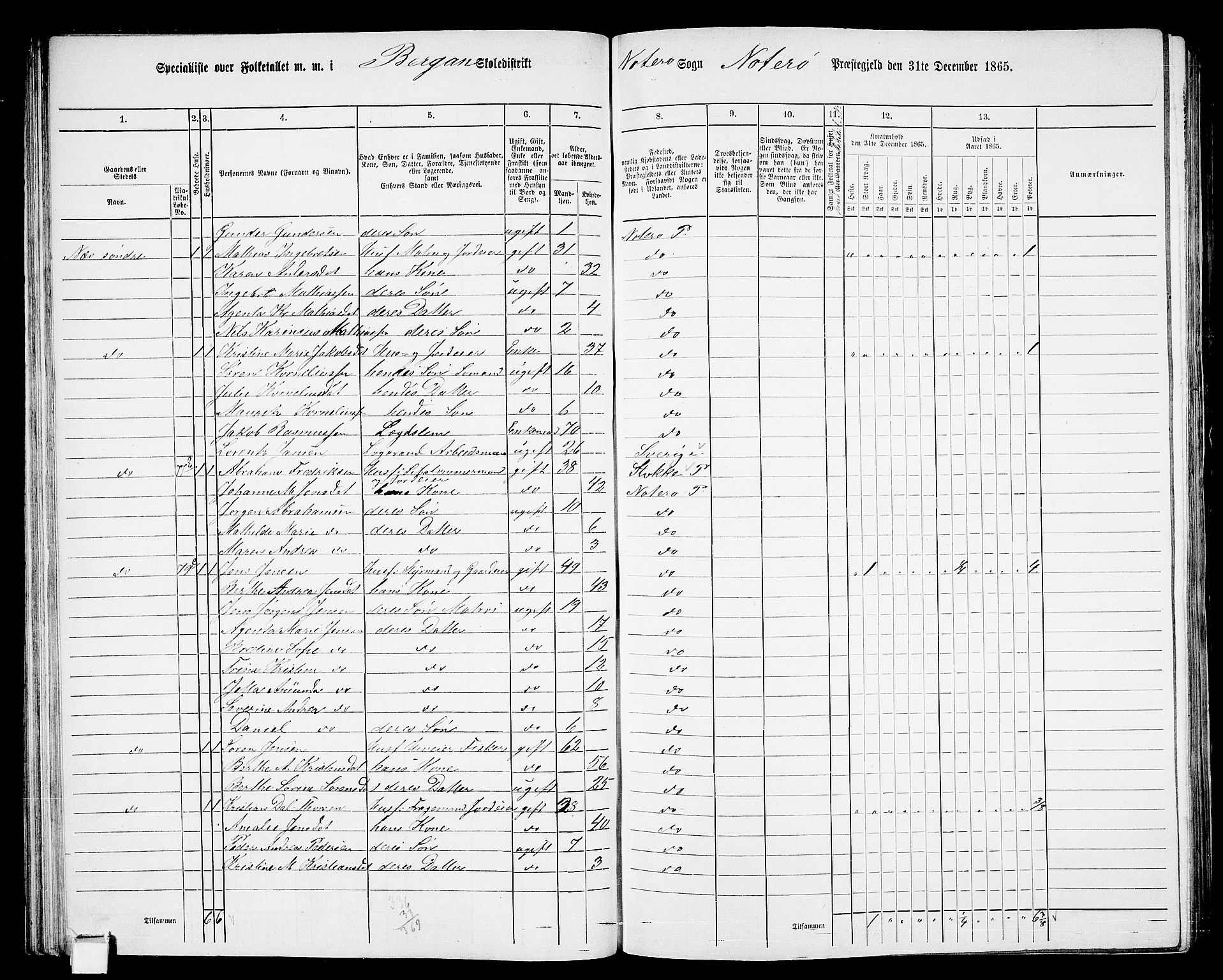 RA, 1865 census for Nøtterøy, 1865, p. 67