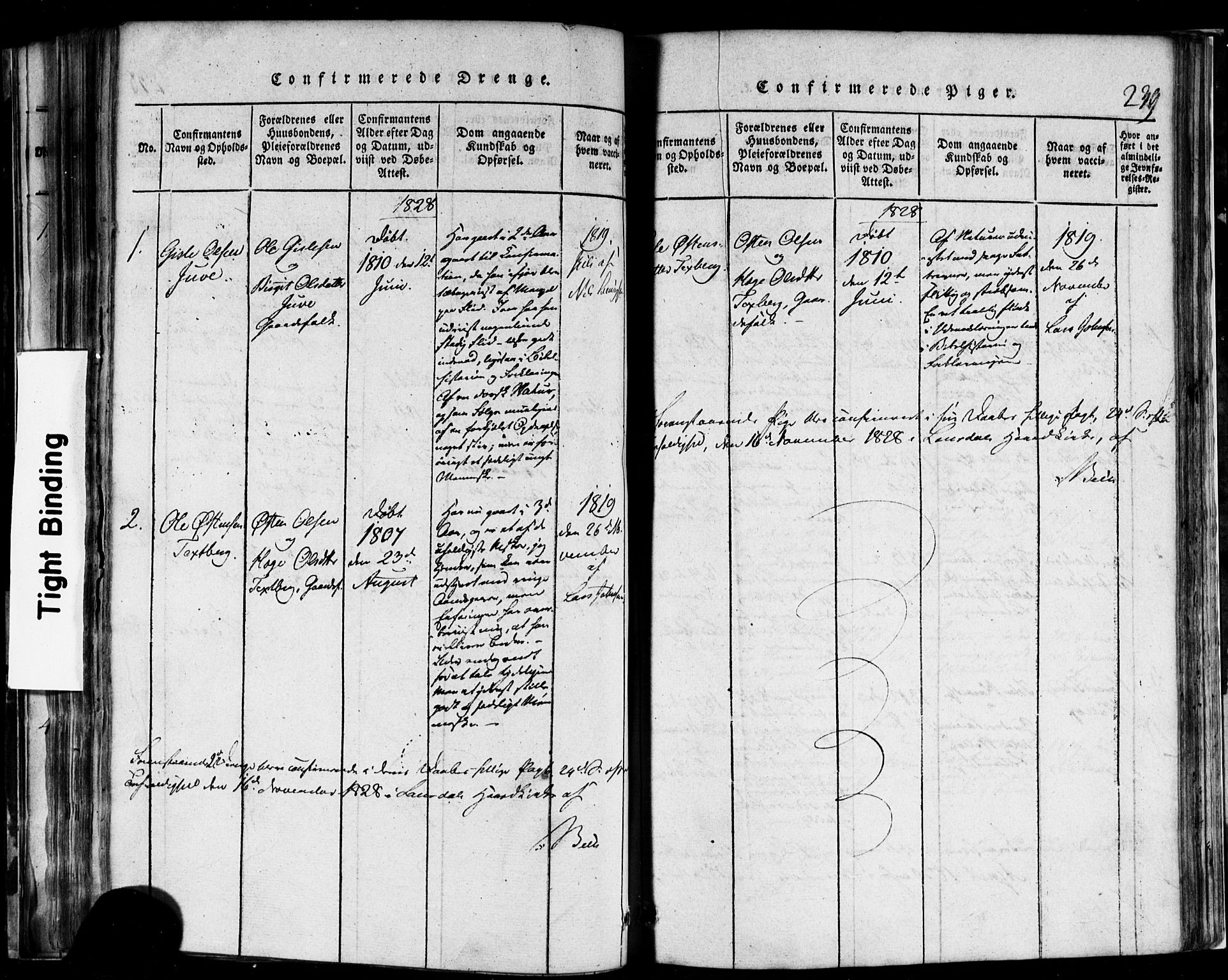 Rauland kirkebøker, SAKO/A-292/F/Fa/L0002: Parish register (official) no. 2, 1815-1860, p. 239