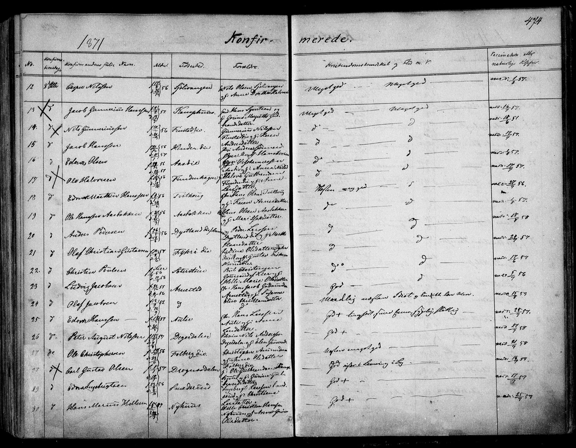 Nes prestekontor Kirkebøker, AV/SAO-A-10410/F/Fa/L0008: Parish register (official) no. I 8, 1859-1874, p. 474