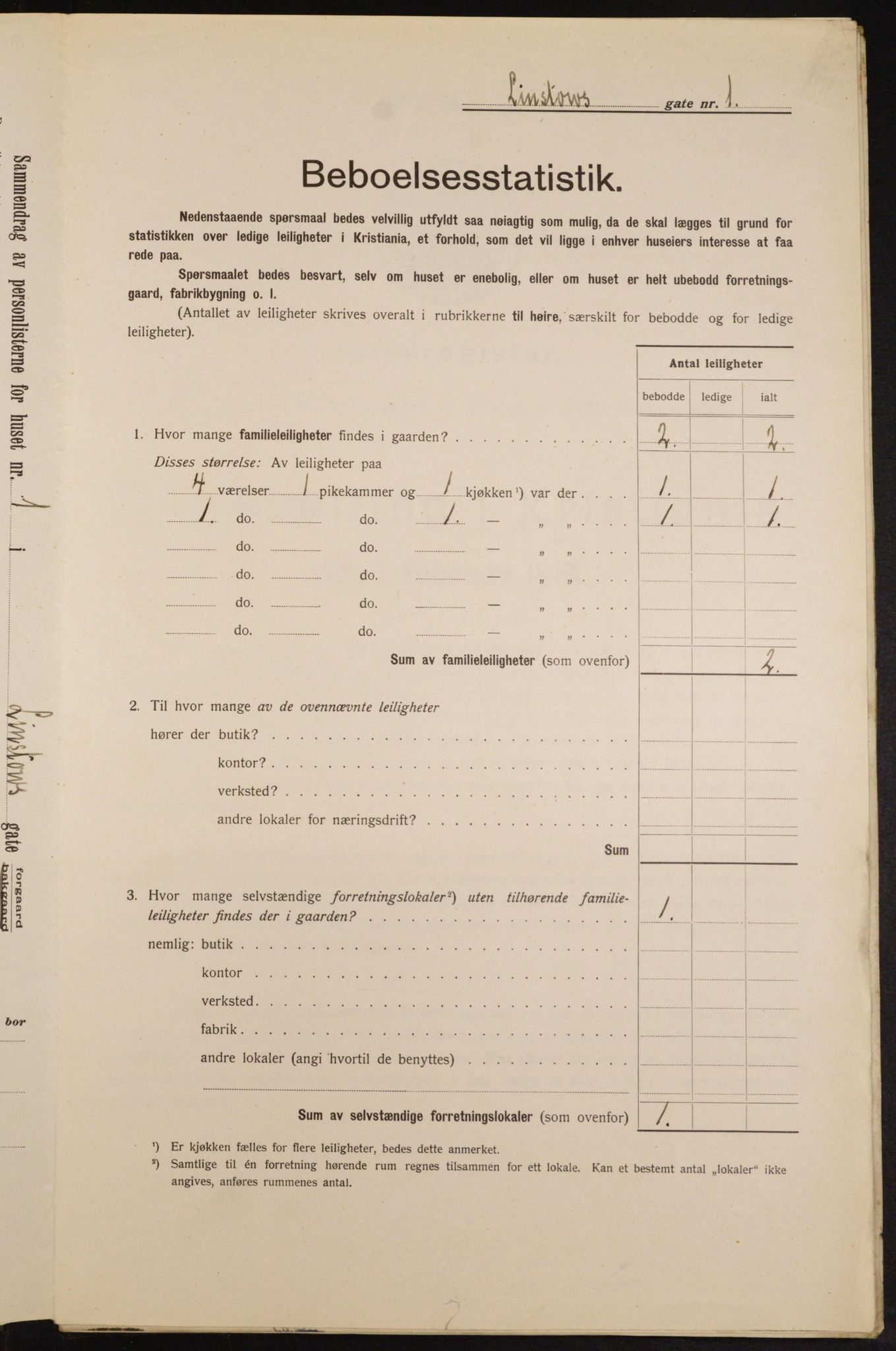 OBA, Municipal Census 1913 for Kristiania, 1913, p. 57474