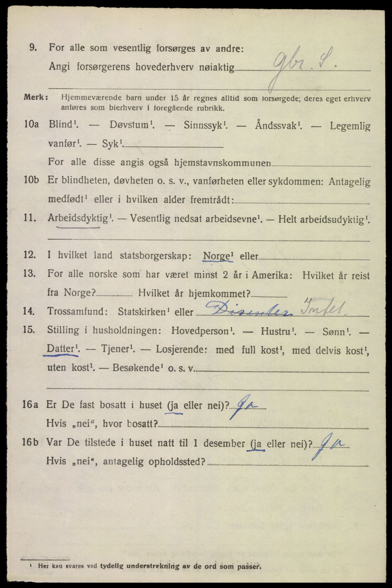 SAK, 1920 census for Konsmo, 1920, p. 1619