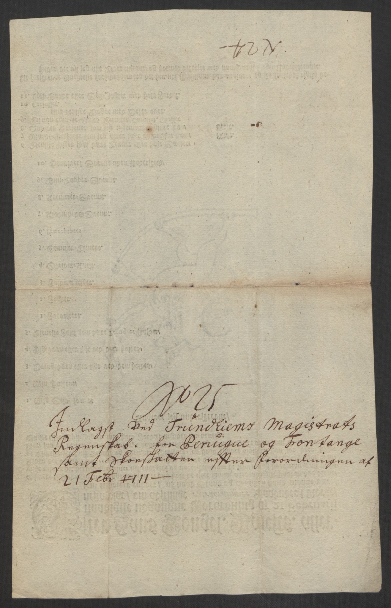 Rentekammeret inntil 1814, Reviderte regnskaper, Byregnskaper, AV/RA-EA-4066/R/Rs/L0507: [S3] Kontribusjonsregnskap, 1699-1711, p. 538