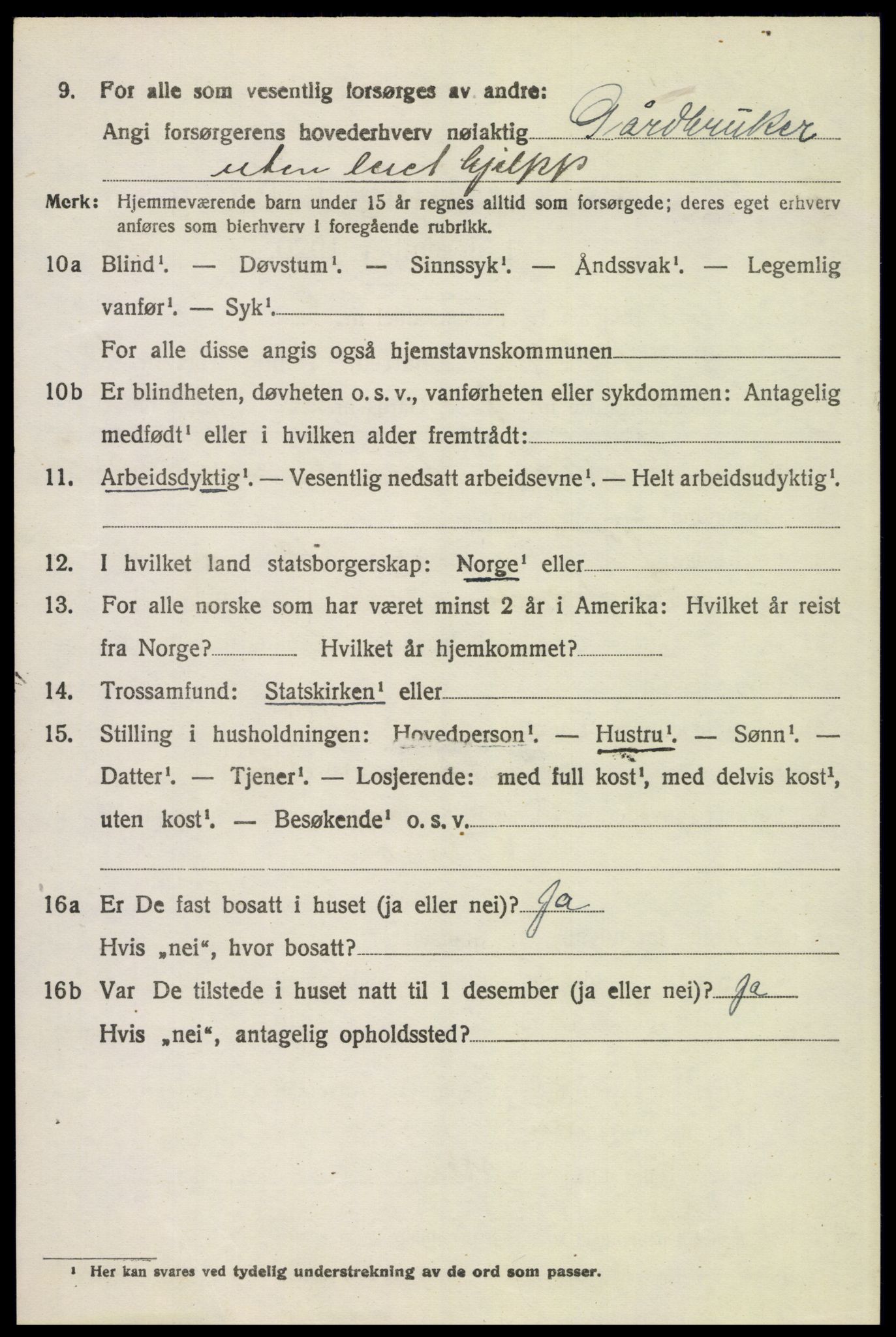 SAH, 1920 census for Tolga, 1920, p. 4914