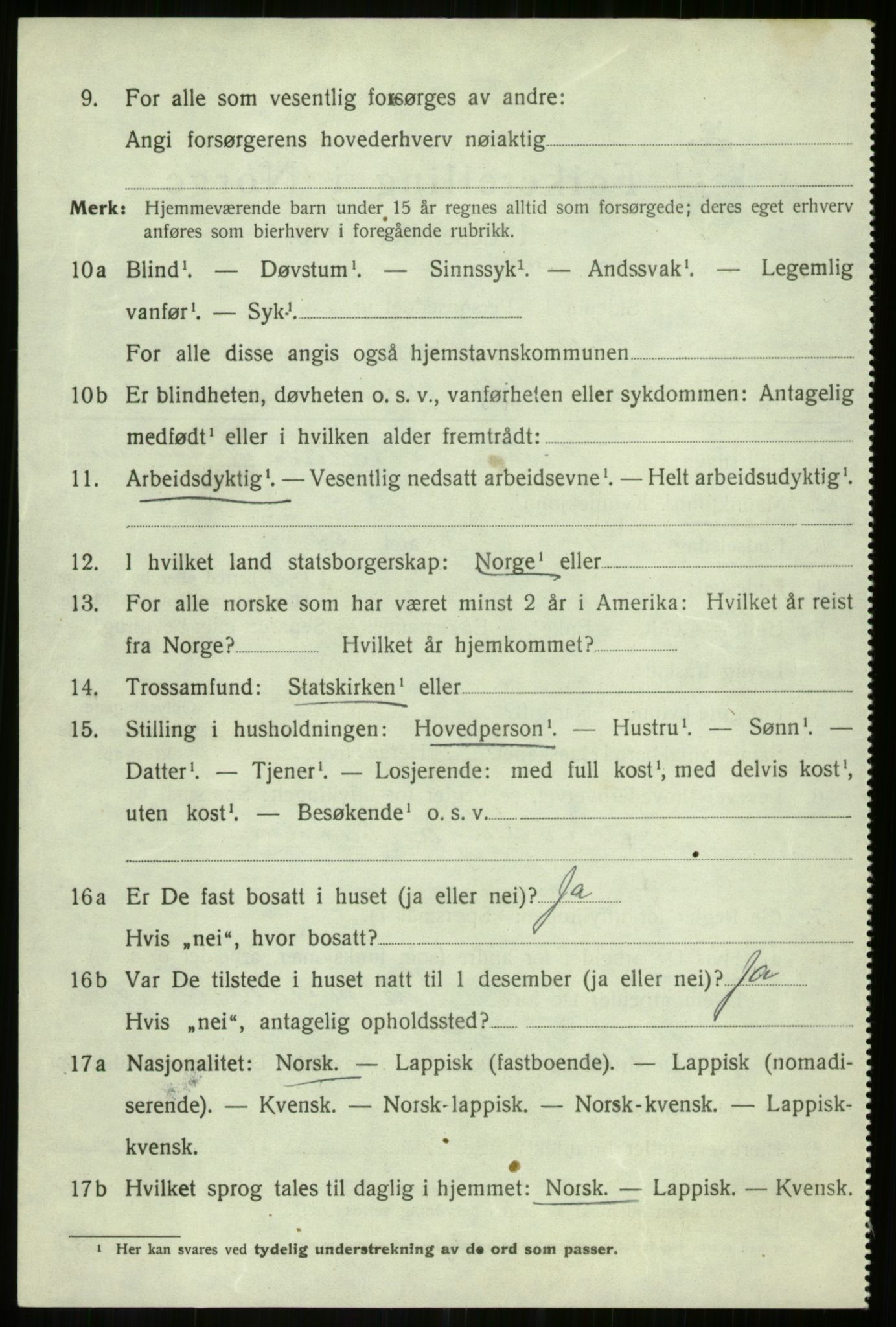 SATØ, 1920 census for Dyrøy, 1920, p. 3618