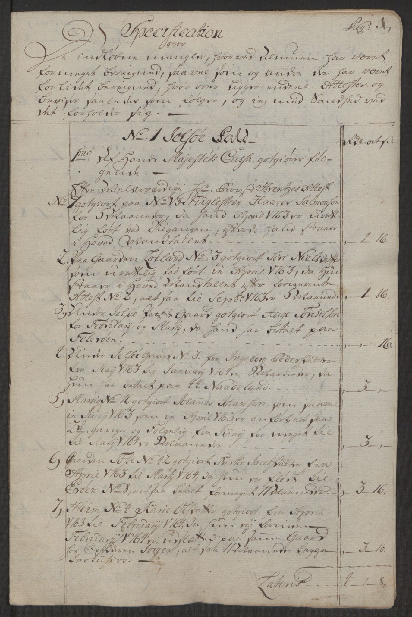 Rentekammeret inntil 1814, Realistisk ordnet avdeling, RA/EA-4070/Ol/L0016b: [Gg 10]: Ekstraskatten, 23.09.1762. Ryfylke, 1764-1768, p. 370
