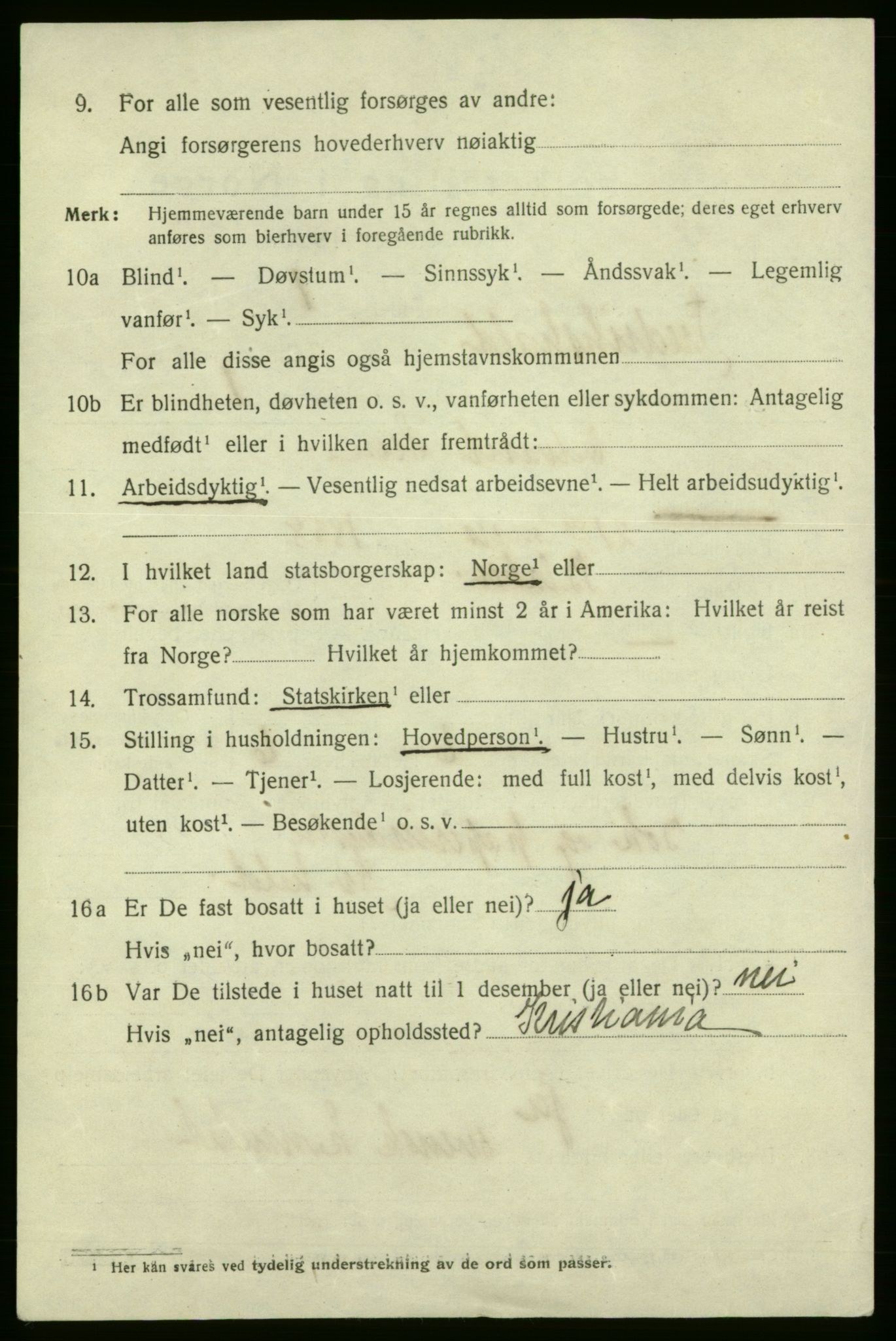 SAO, 1920 census for Fredrikshald, 1920, p. 11262