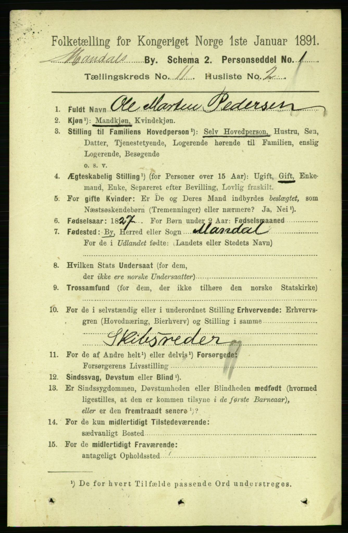 RA, 1891 census for 1002 Mandal, 1891, p. 2781