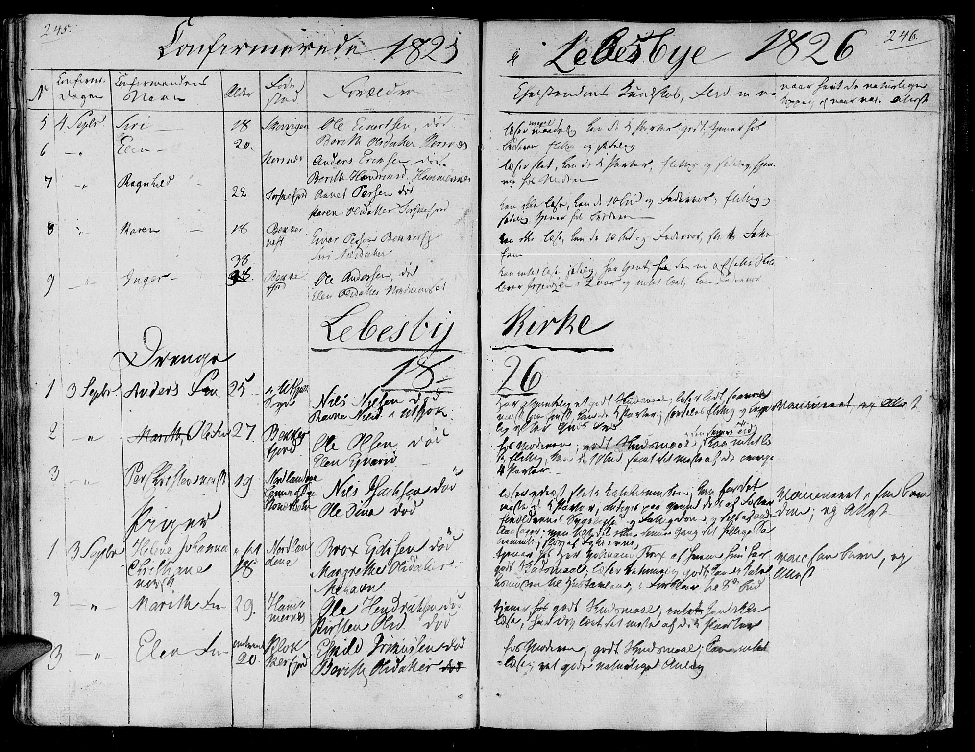 Lebesby sokneprestkontor, SATØ/S-1353/H/Ha/L0002kirke: Parish register (official) no. 2, 1816-1833, p. 245-246