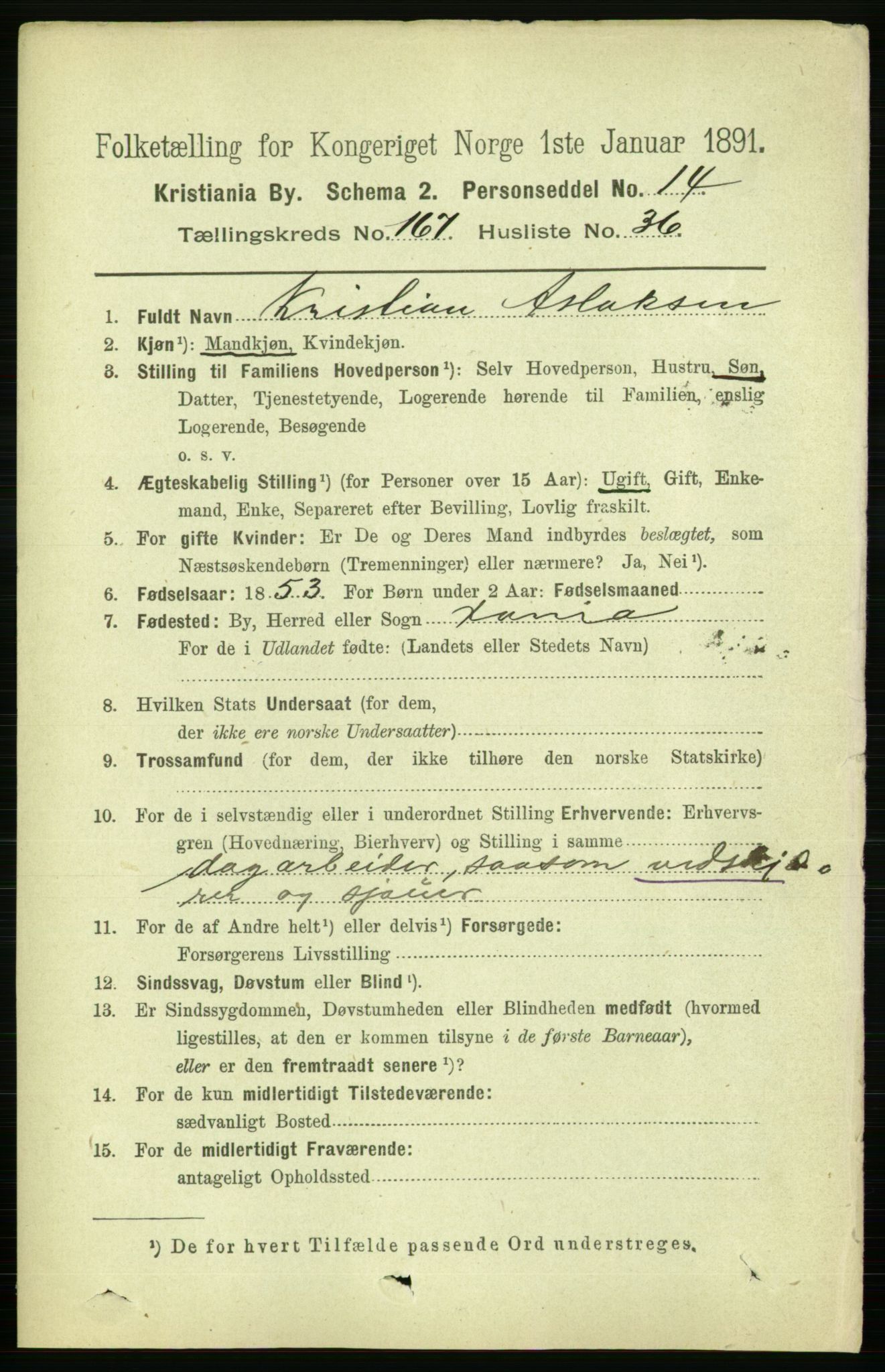 RA, 1891 census for 0301 Kristiania, 1891, p. 98040