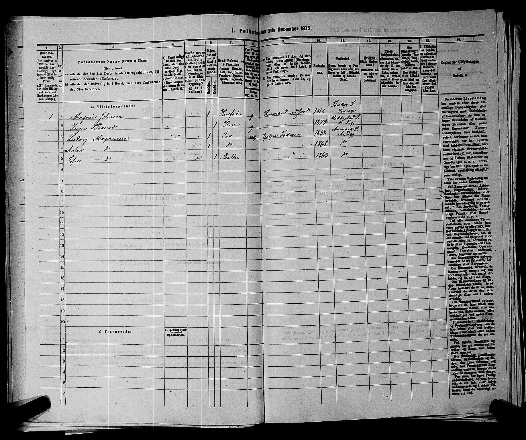 RA, 1875 census for 0118P Aremark, 1875, p. 450