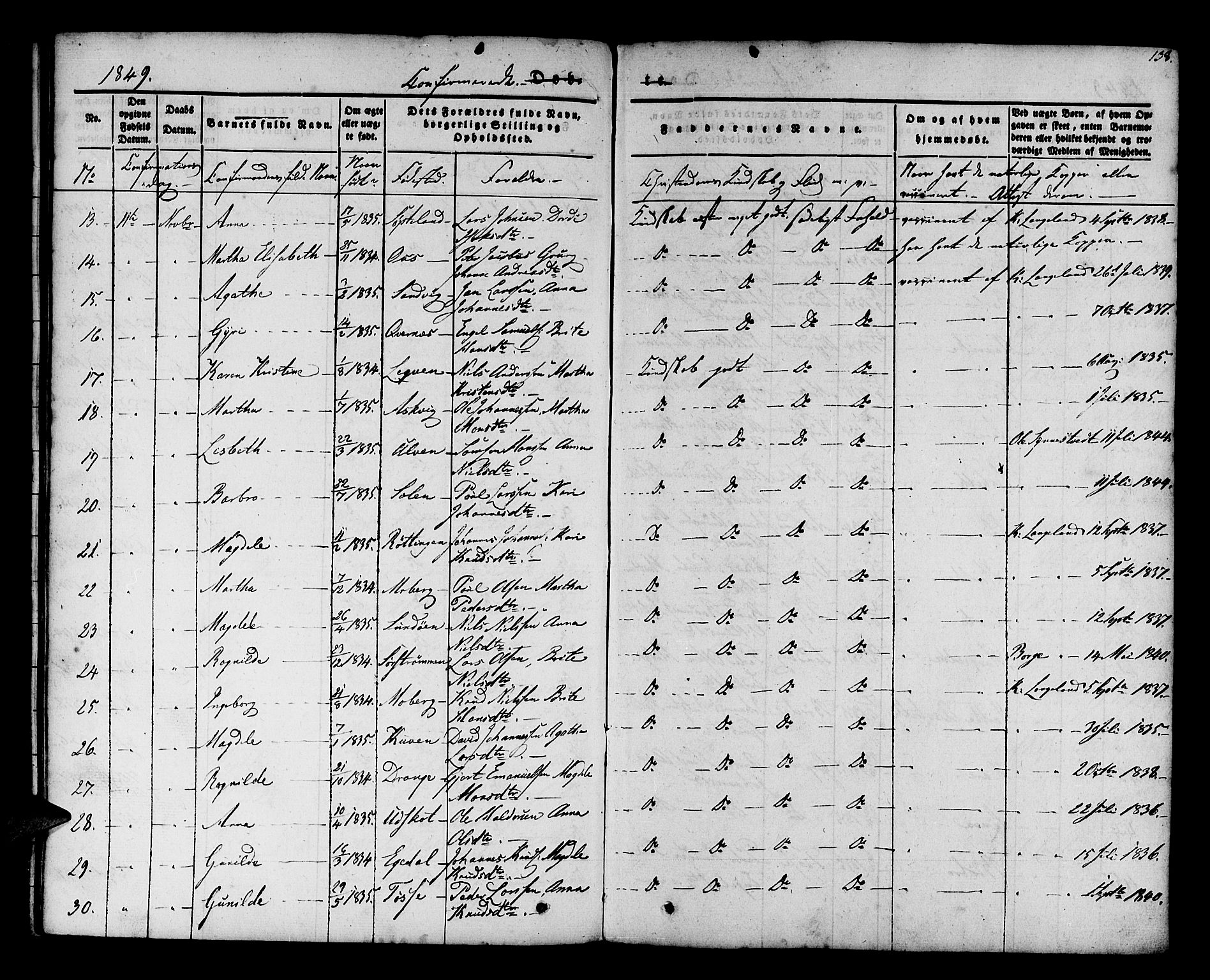 Os sokneprestembete, AV/SAB-A-99929: Parish register (official) no. A 15, 1839-1851, p. 138