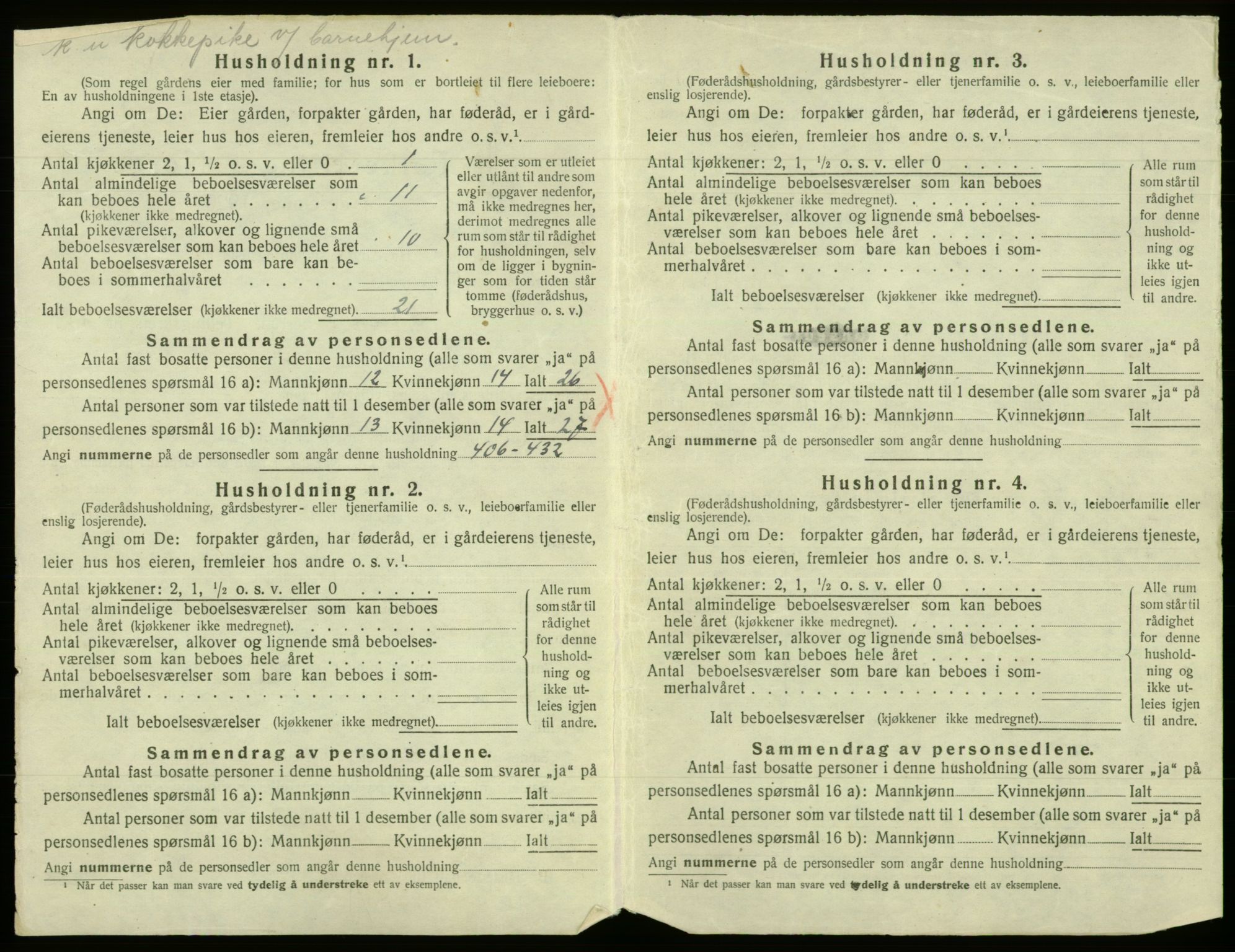 SAB, 1920 census for Fana, 1920, p. 3515