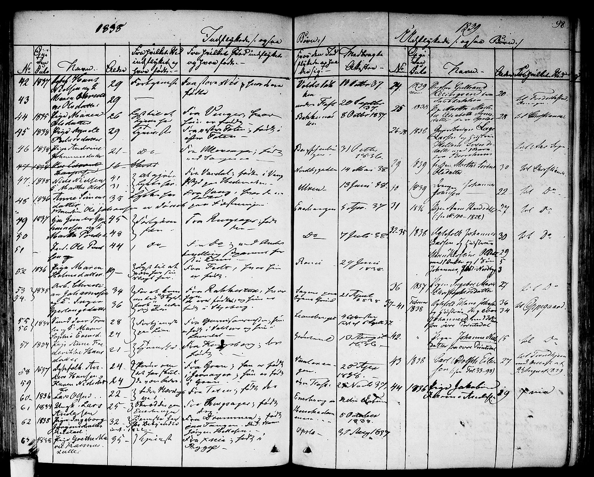 Aker prestekontor kirkebøker, AV/SAO-A-10861/F/L0018: Parish register (official) no. 17, 1829-1852, p. 98