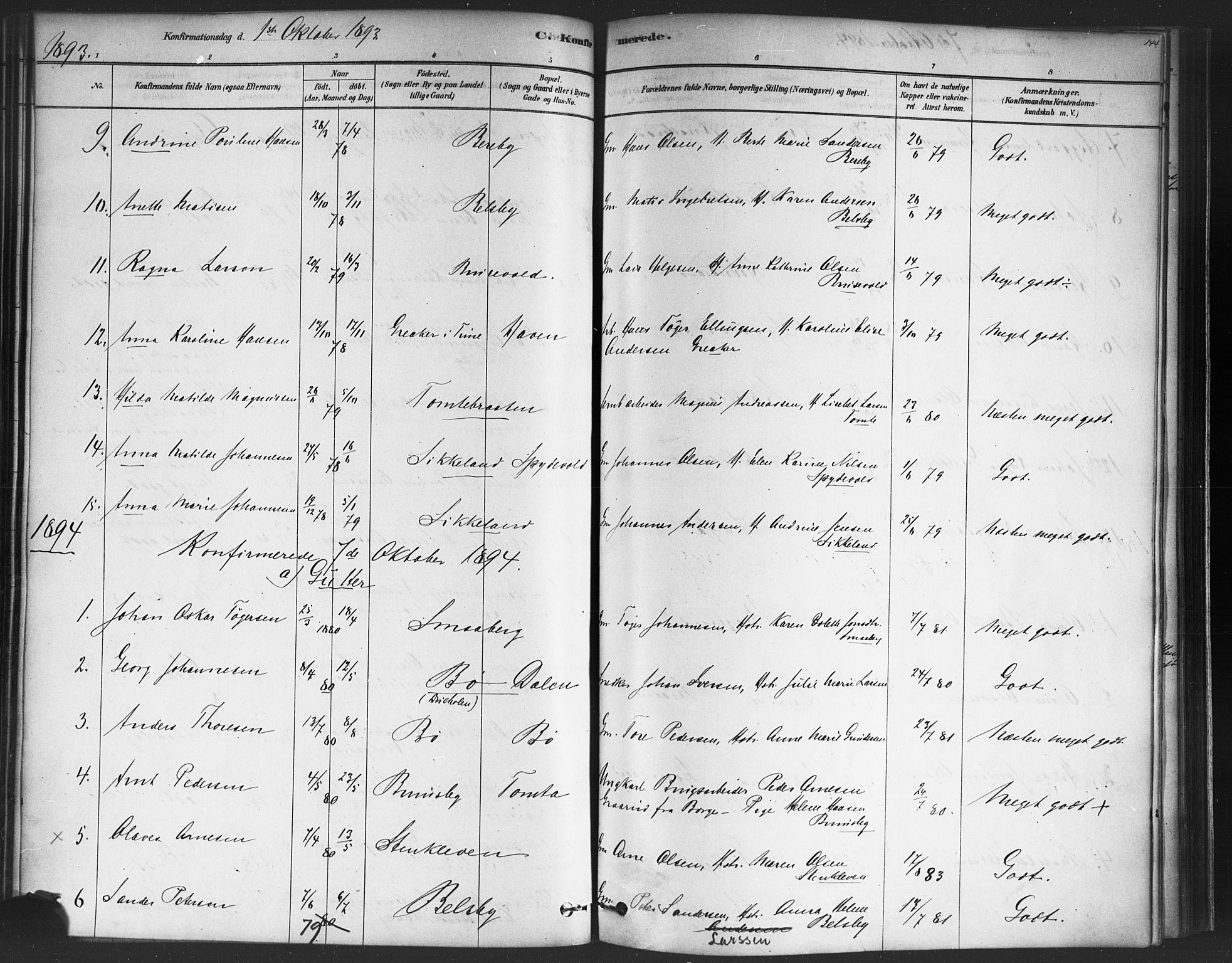 Varteig prestekontor Kirkebøker, AV/SAO-A-10447a/F/Fa/L0002: Parish register (official) no. 2, 1878-1899, p. 144