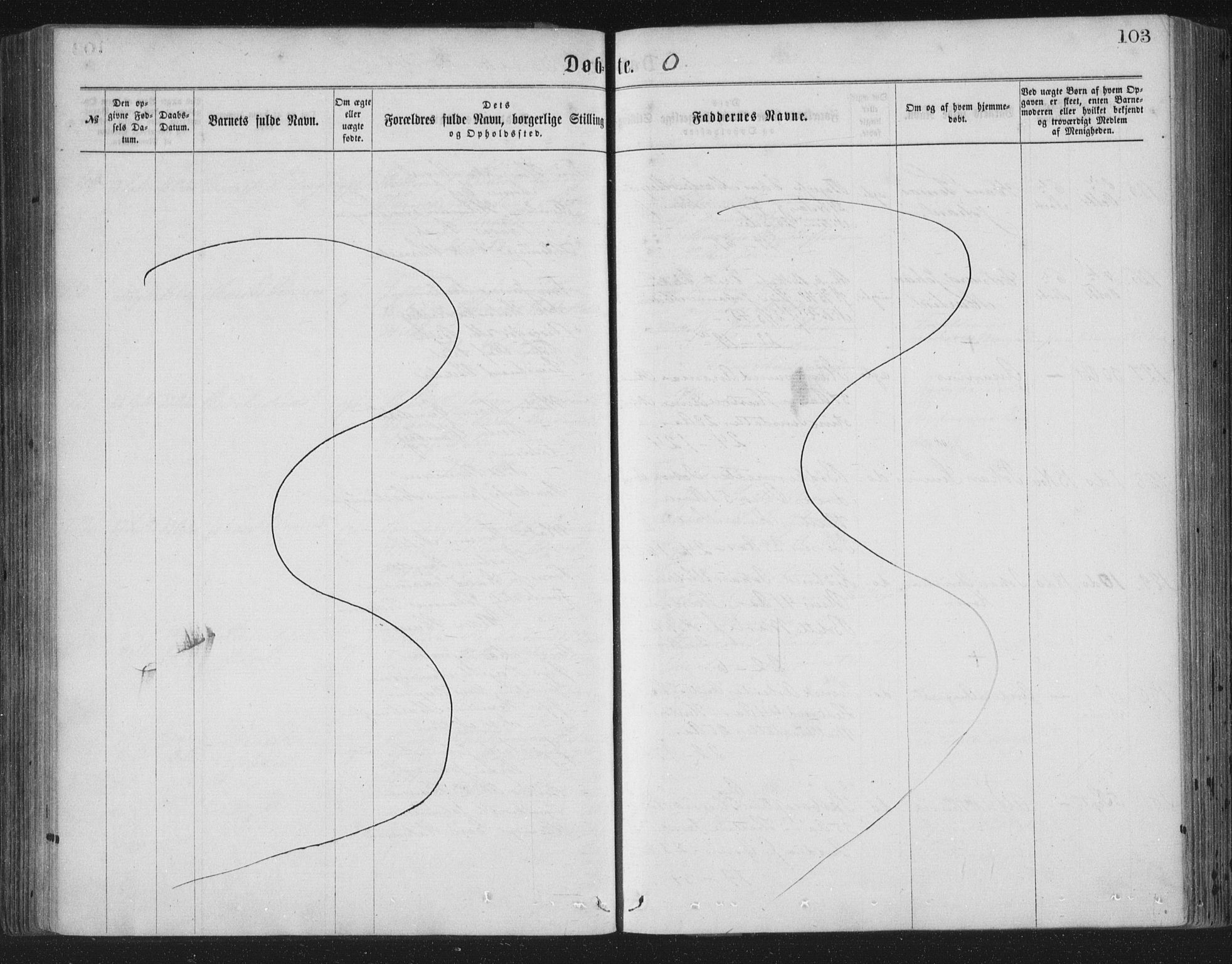 Korskirken sokneprestembete, AV/SAB-A-76101/H/Haa/L0019: Parish register (official) no. B 5, 1866-1871, p. 103