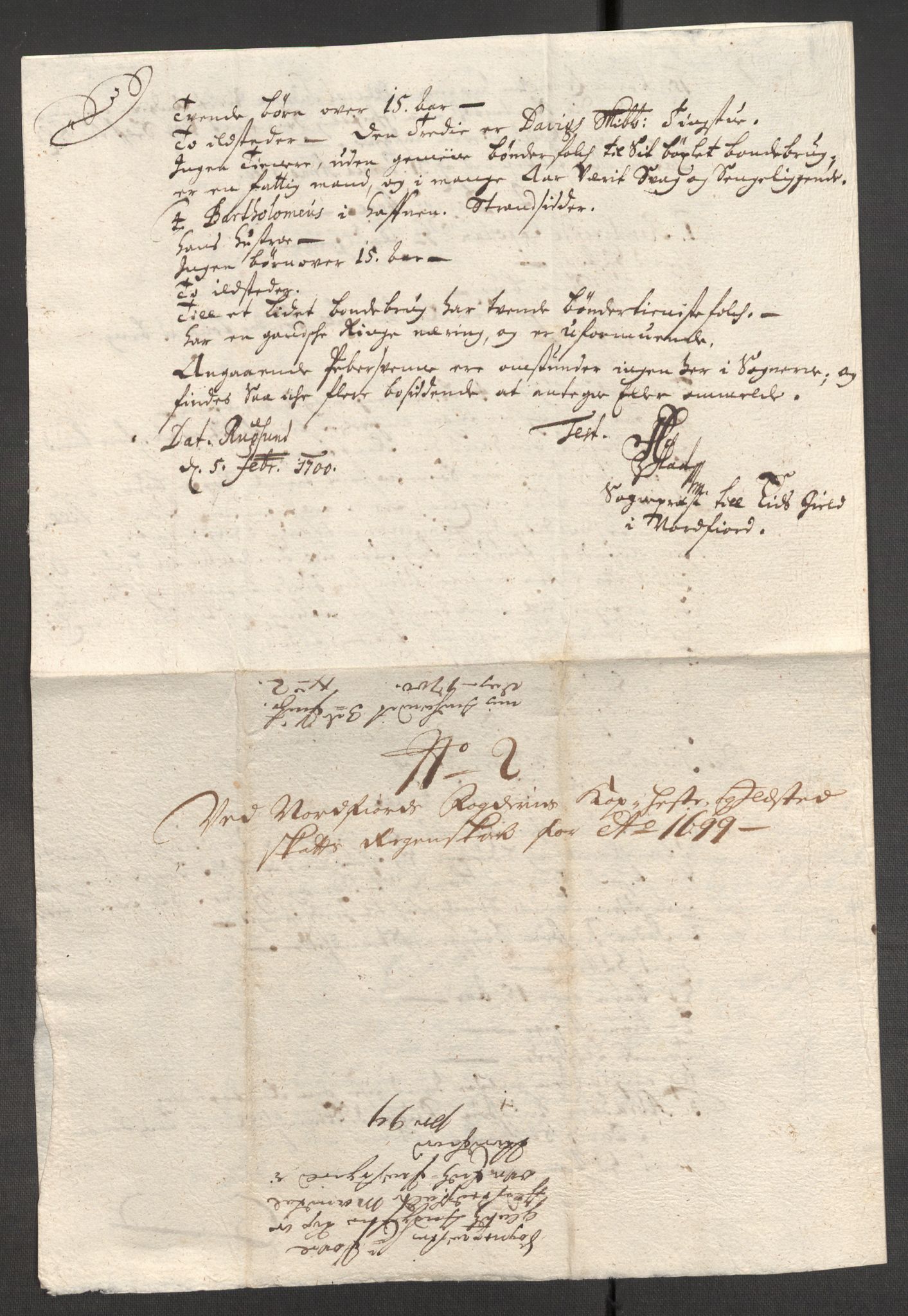 Rentekammeret inntil 1814, Reviderte regnskaper, Fogderegnskap, AV/RA-EA-4092/R53/L3424: Fogderegnskap Sunn- og Nordfjord, 1699, p. 442