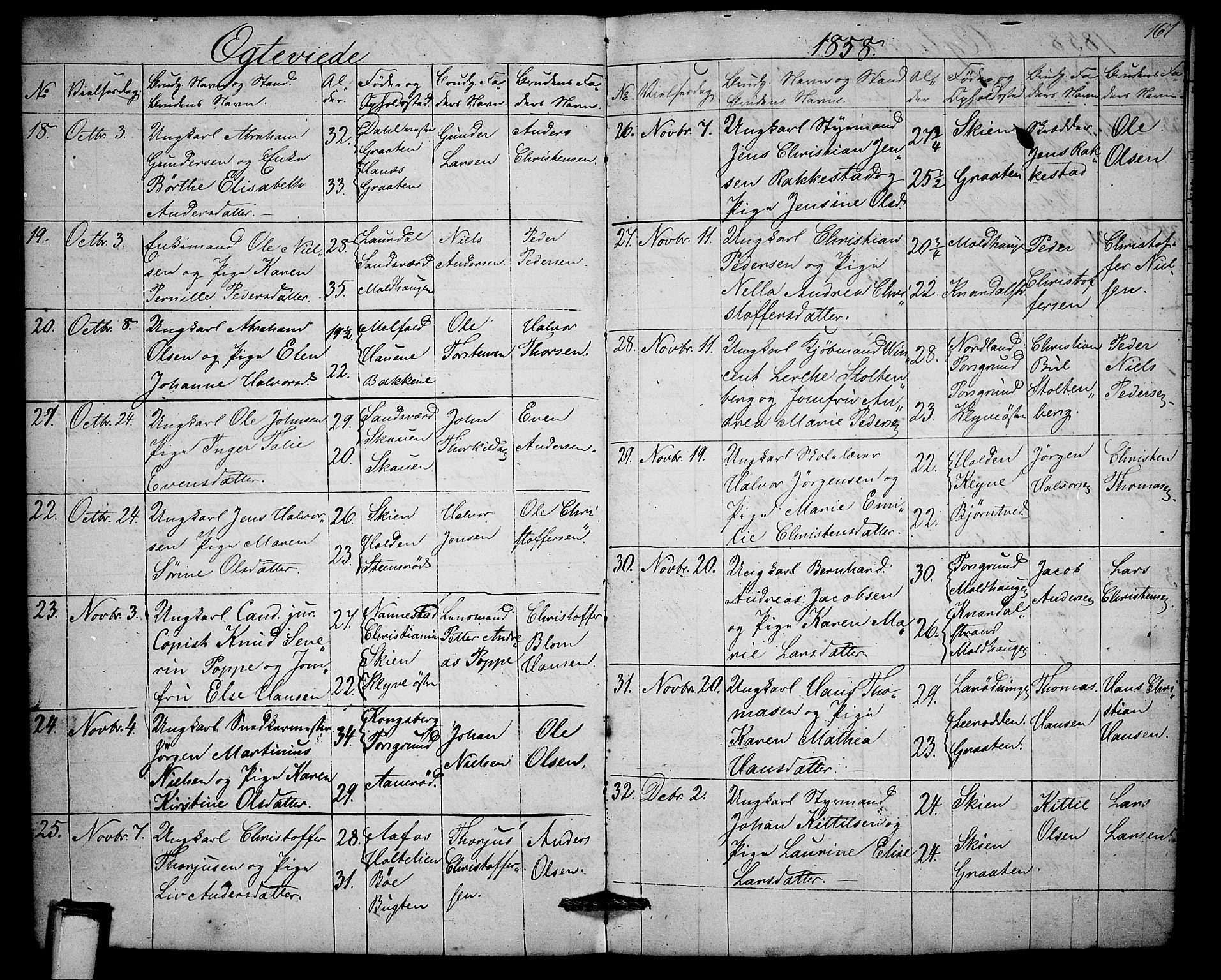 Solum kirkebøker, SAKO/A-306/G/Ga/L0003: Parish register (copy) no. I 3, 1848-1859, p. 167