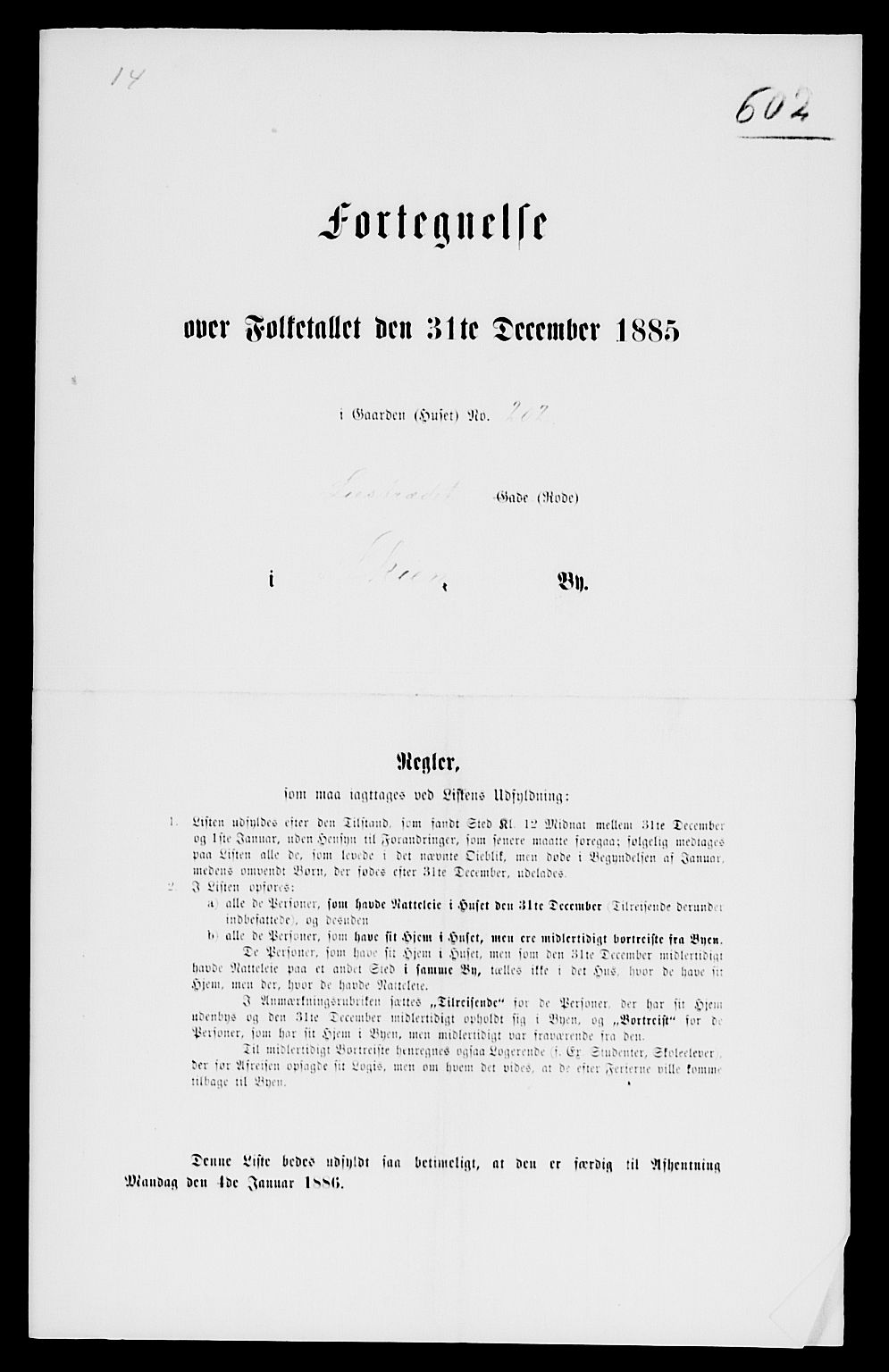 SAKO, 1885 census for 0806 Skien, 1885, p. 1209