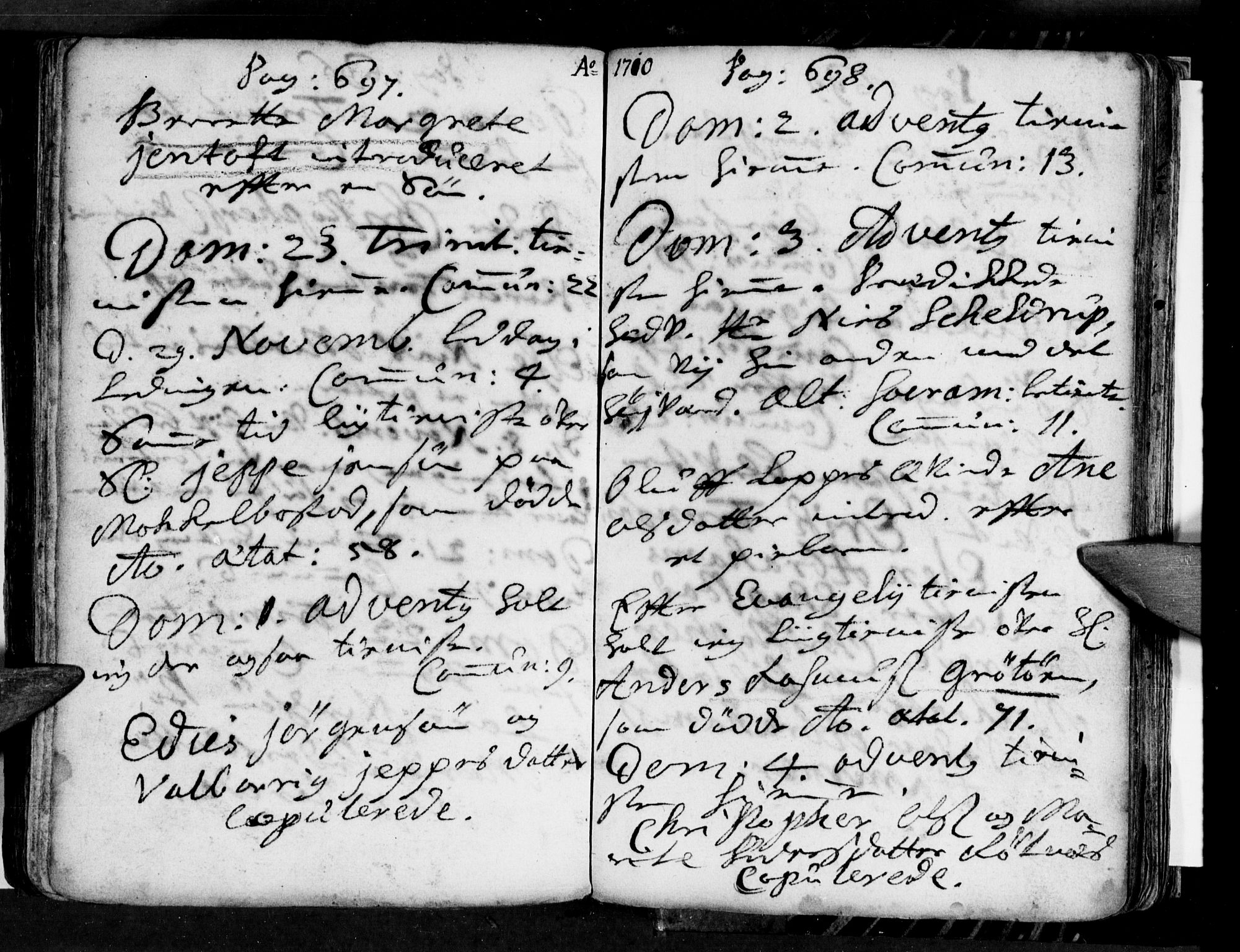 Ministerialprotokoller, klokkerbøker og fødselsregistre - Nordland, SAT/A-1459/855/L0793: Parish register (official) no. 855A01, 1686-1712, p. 697-698