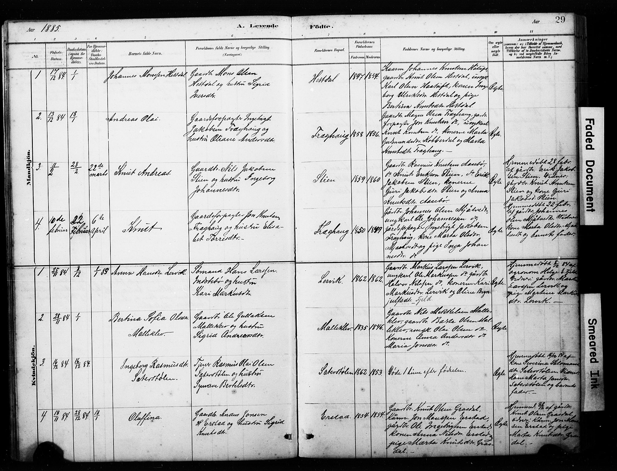 Alversund Sokneprestembete, SAB/A-73901/H/Ha/Hab: Parish register (copy) no. C 3, 1881-1894, p. 29