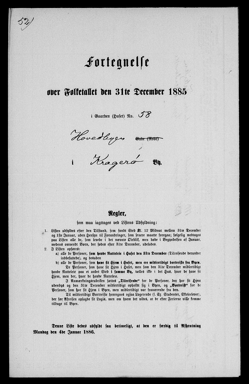 SAKO, 1885 census for 0801 Kragerø, 1885, p. 1138