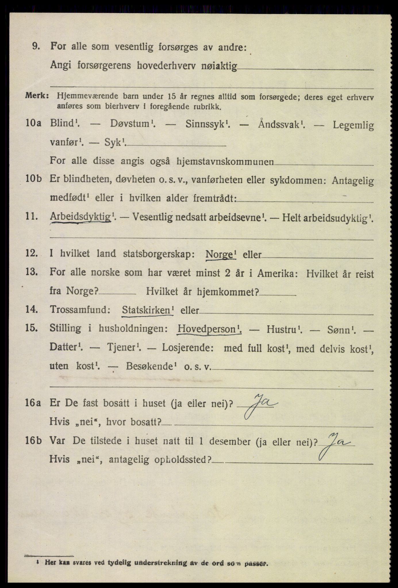 SAH, 1920 census for Tynset, 1920, p. 7505