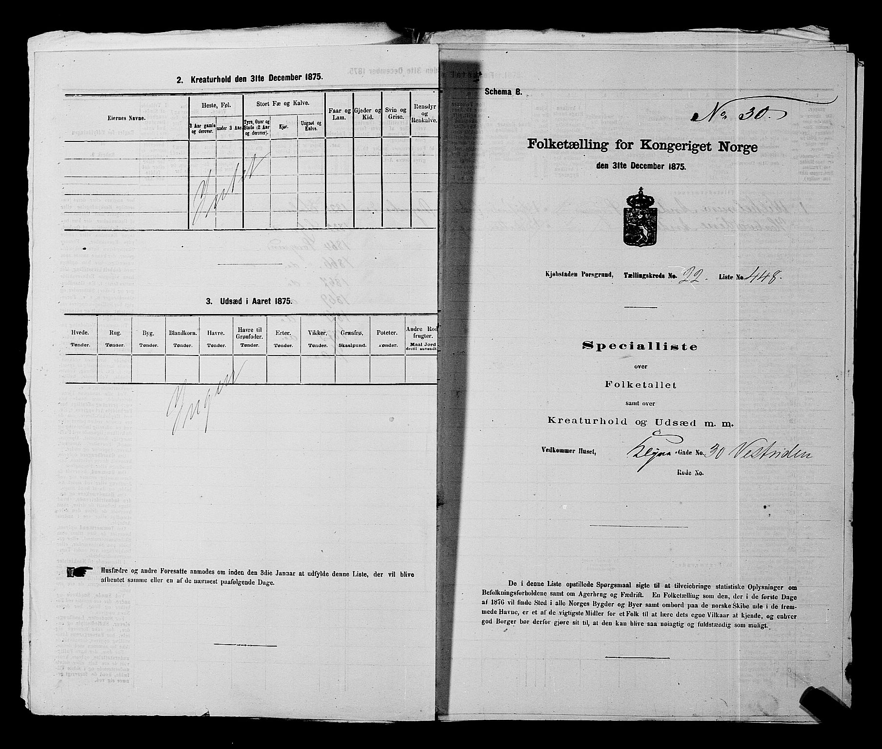 SAKO, 1875 census for 0805P Porsgrunn, 1875, p. 1005