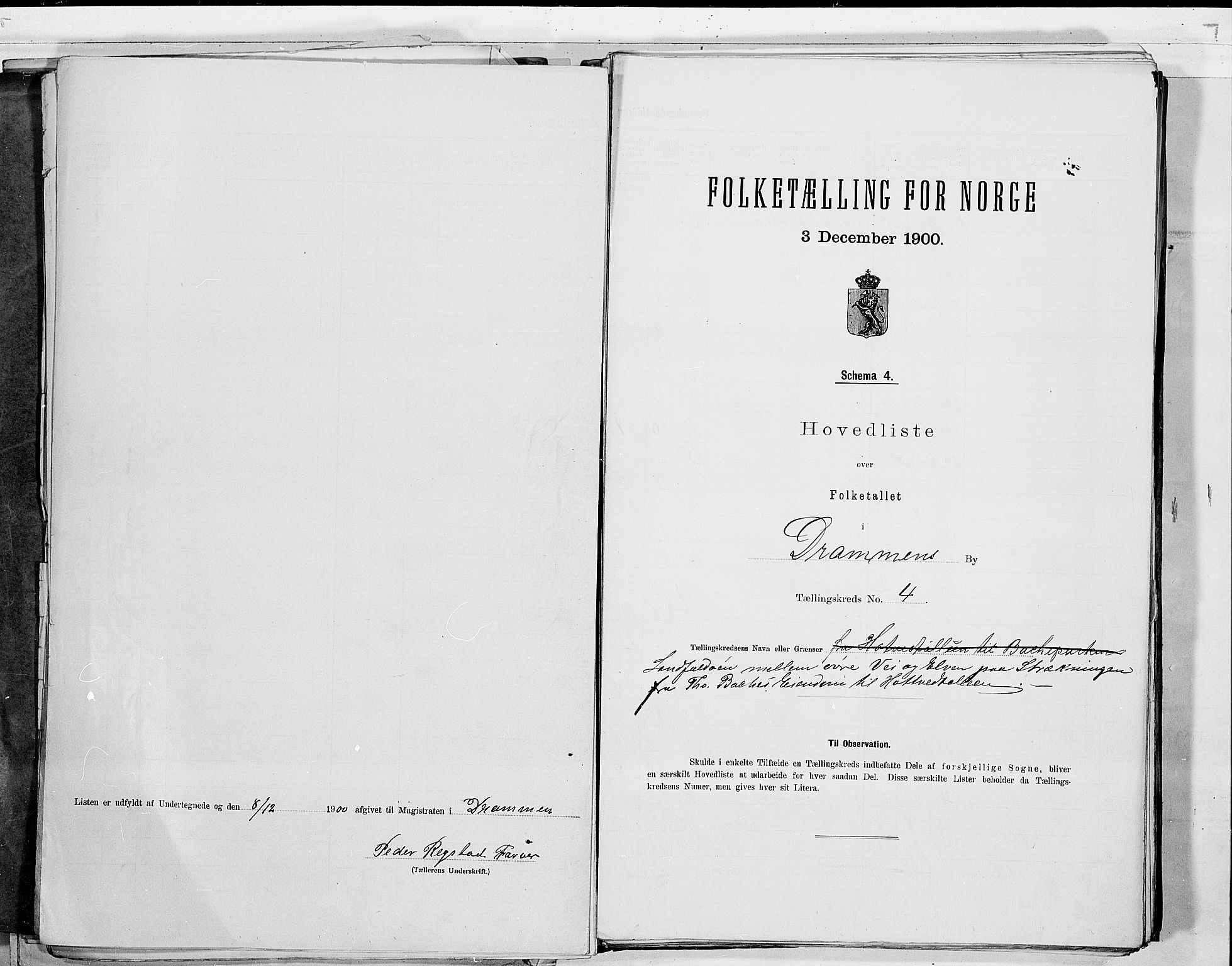 RA, 1900 census for Drammen, 1900, p. 13