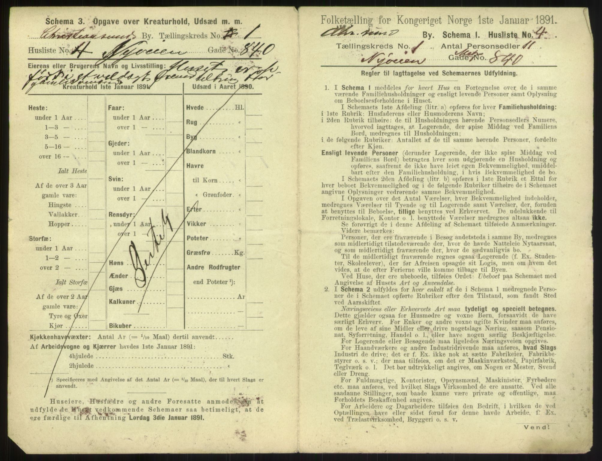 RA, 1891 census for 1503 Kristiansund, 1891, p. 52