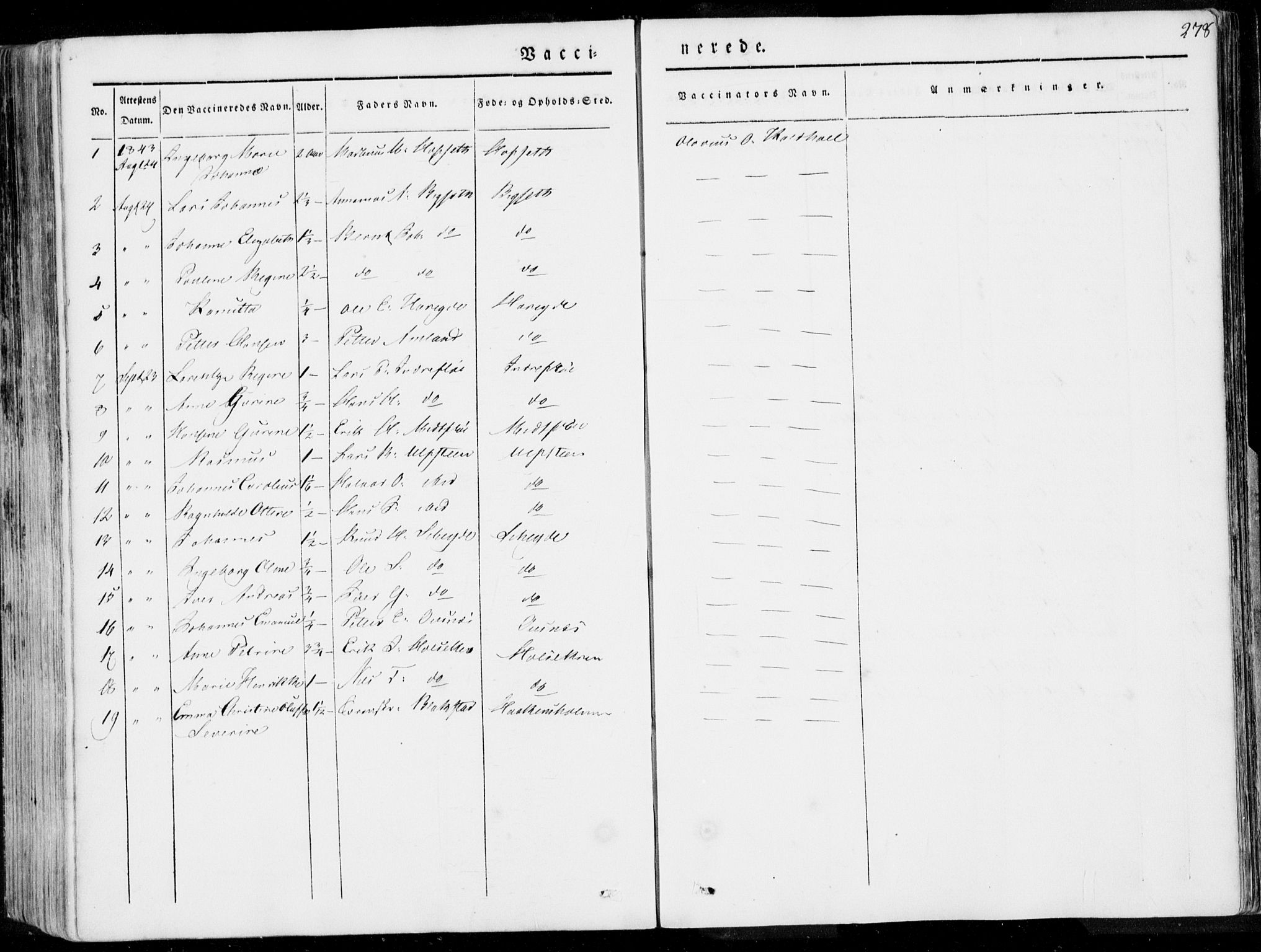 Ministerialprotokoller, klokkerbøker og fødselsregistre - Møre og Romsdal, AV/SAT-A-1454/509/L0104: Parish register (official) no. 509A02, 1833-1847, p. 278