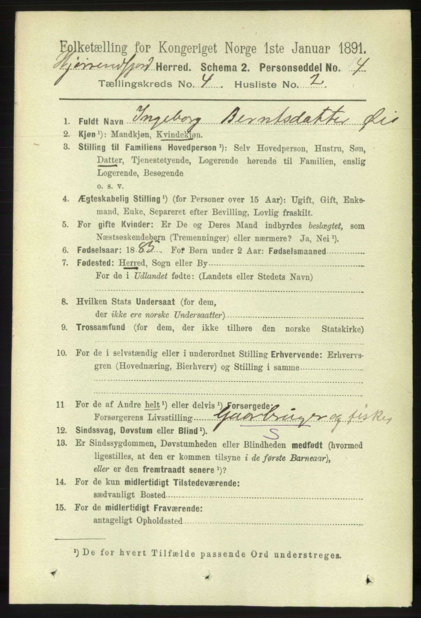 RA, 1891 census for 1522 Hjørundfjord, 1891, p. 680