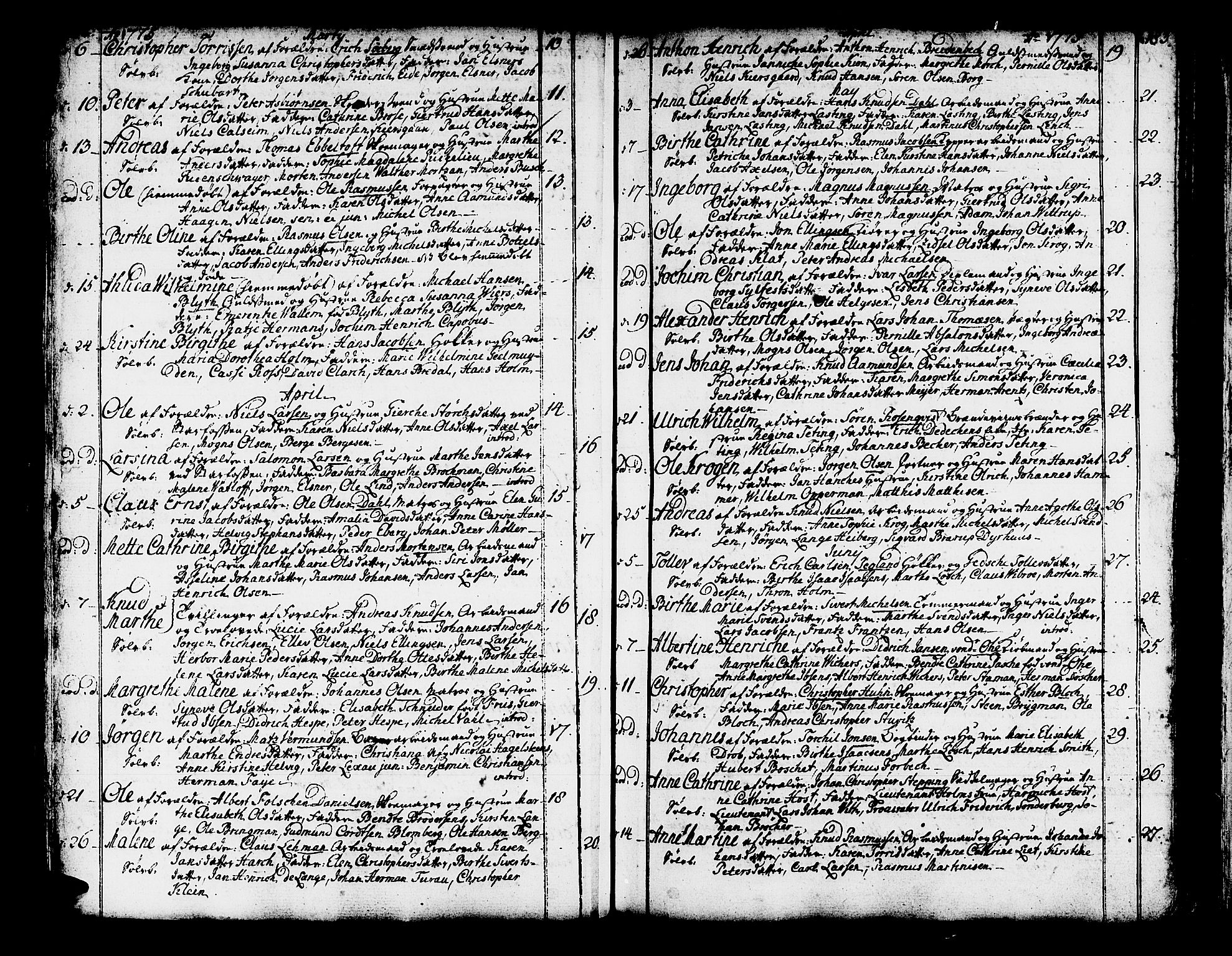 Domkirken sokneprestembete, SAB/A-74801/H/Haa/L0003: Parish register (official) no. A 3, 1758-1789, p. 182-183