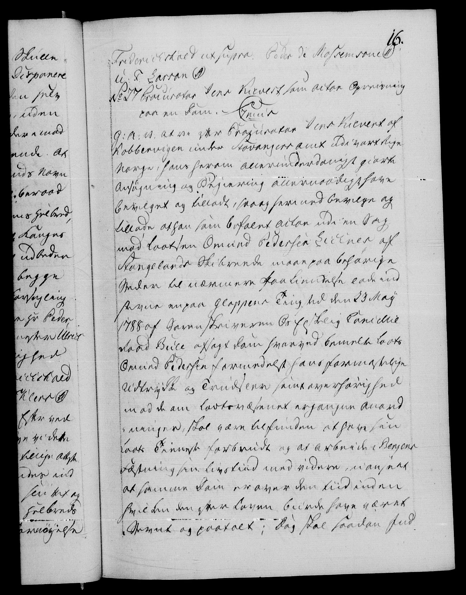 Danske Kanselli 1572-1799, AV/RA-EA-3023/F/Fc/Fca/Fcaa/L0053: Norske registre, 1790-1791, p. 16a
