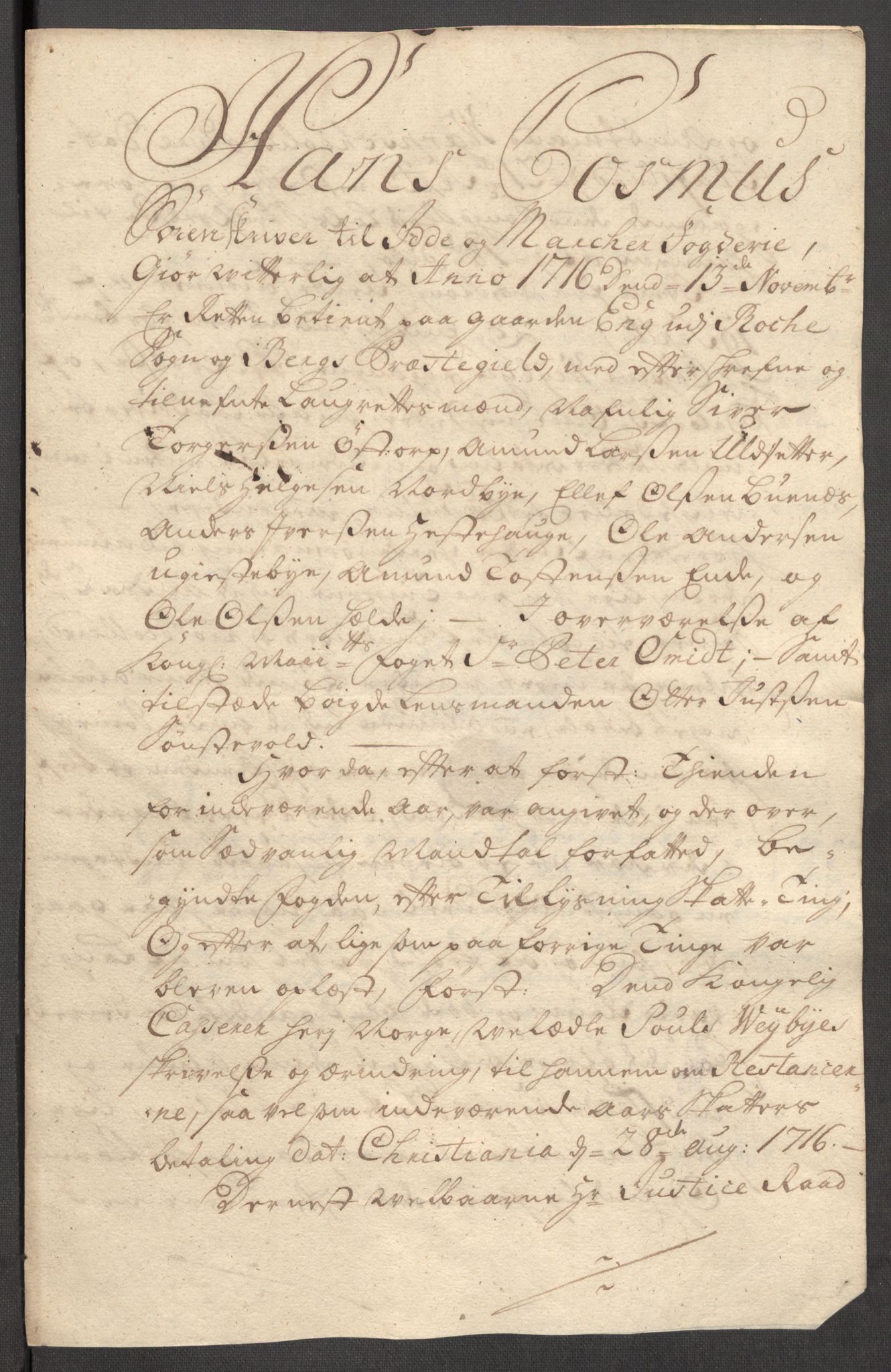 Rentekammeret inntil 1814, Reviderte regnskaper, Fogderegnskap, AV/RA-EA-4092/R01/L0023: Fogderegnskap Idd og Marker, 1715-1716, p. 381