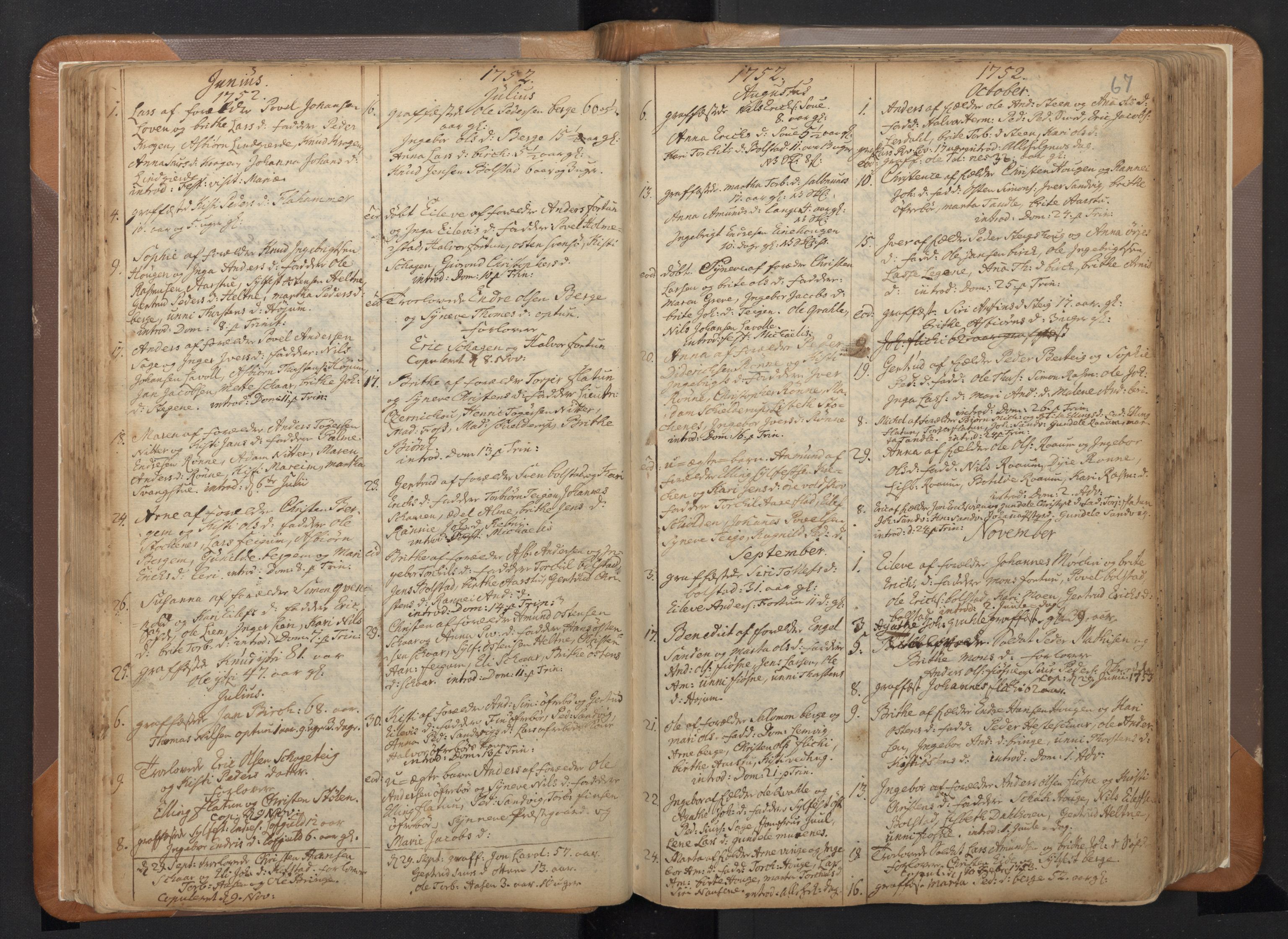 Luster sokneprestembete, AV/SAB-A-81101/H/Haa/Haaa/L0002: Parish register (official) no. A 2, 1751-1796, p. 66b-67a