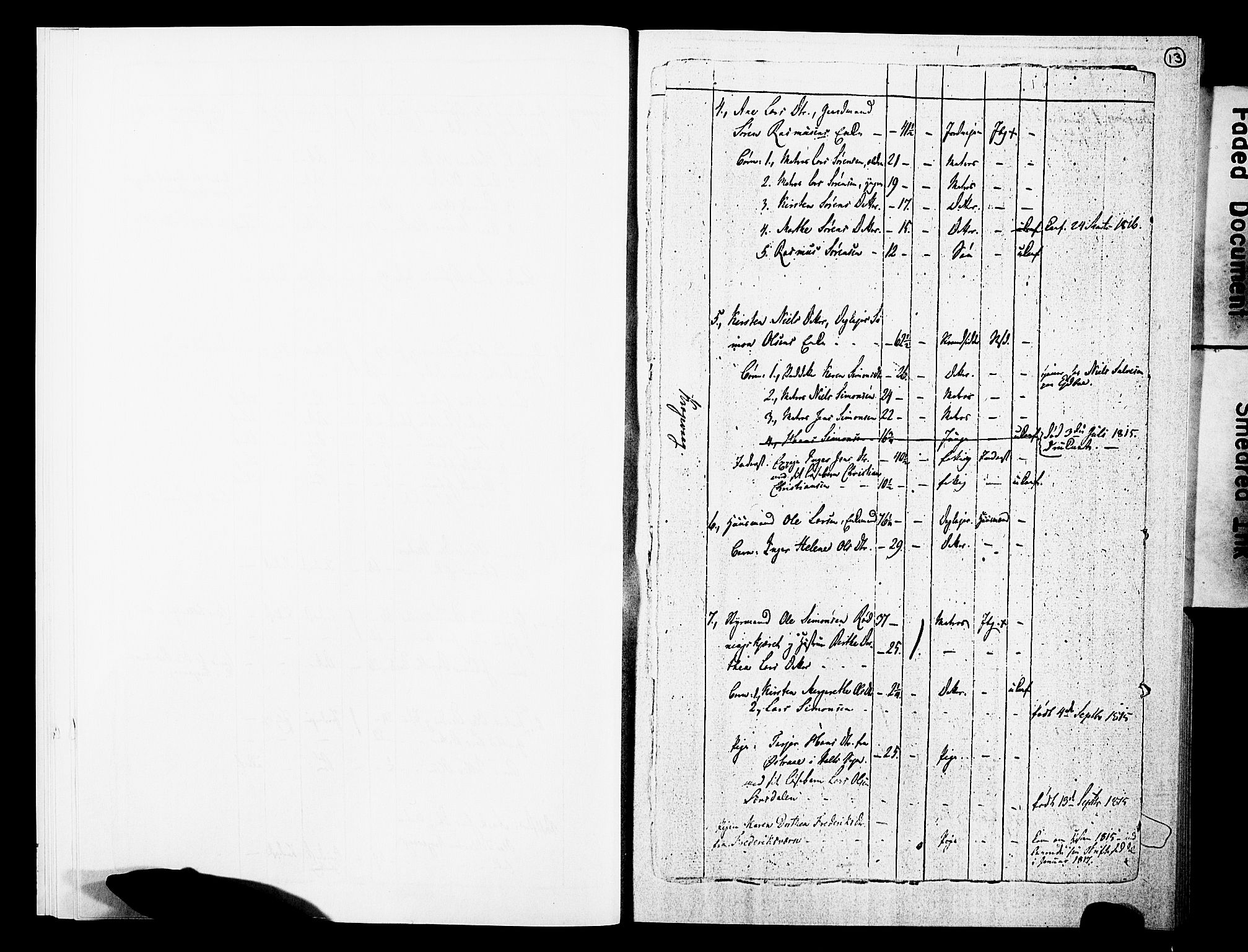 RA, Census 1815 for Dypvåg/Dypvåg, 1815, p. 13