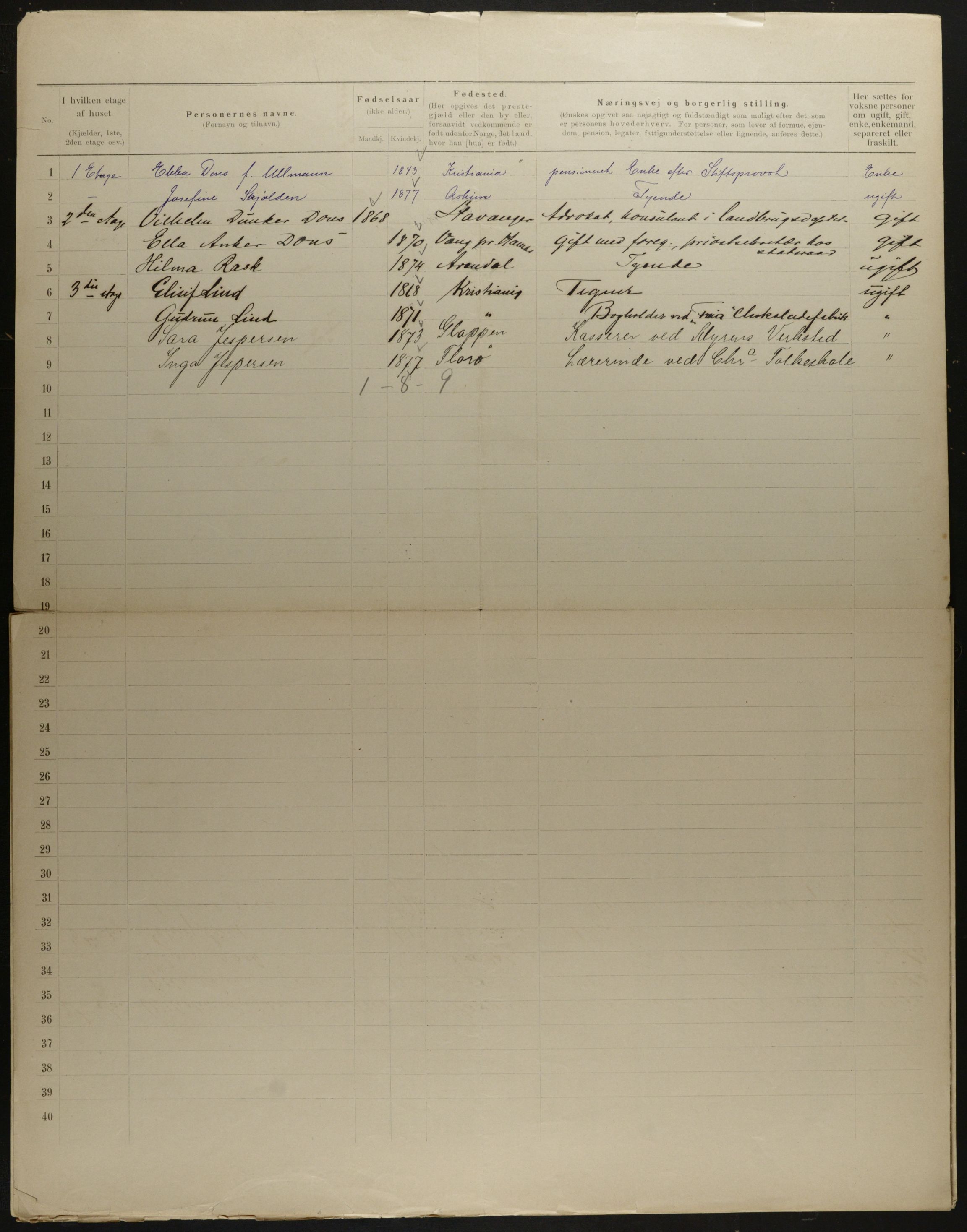 OBA, Municipal Census 1901 for Kristiania, 1901, p. 11635