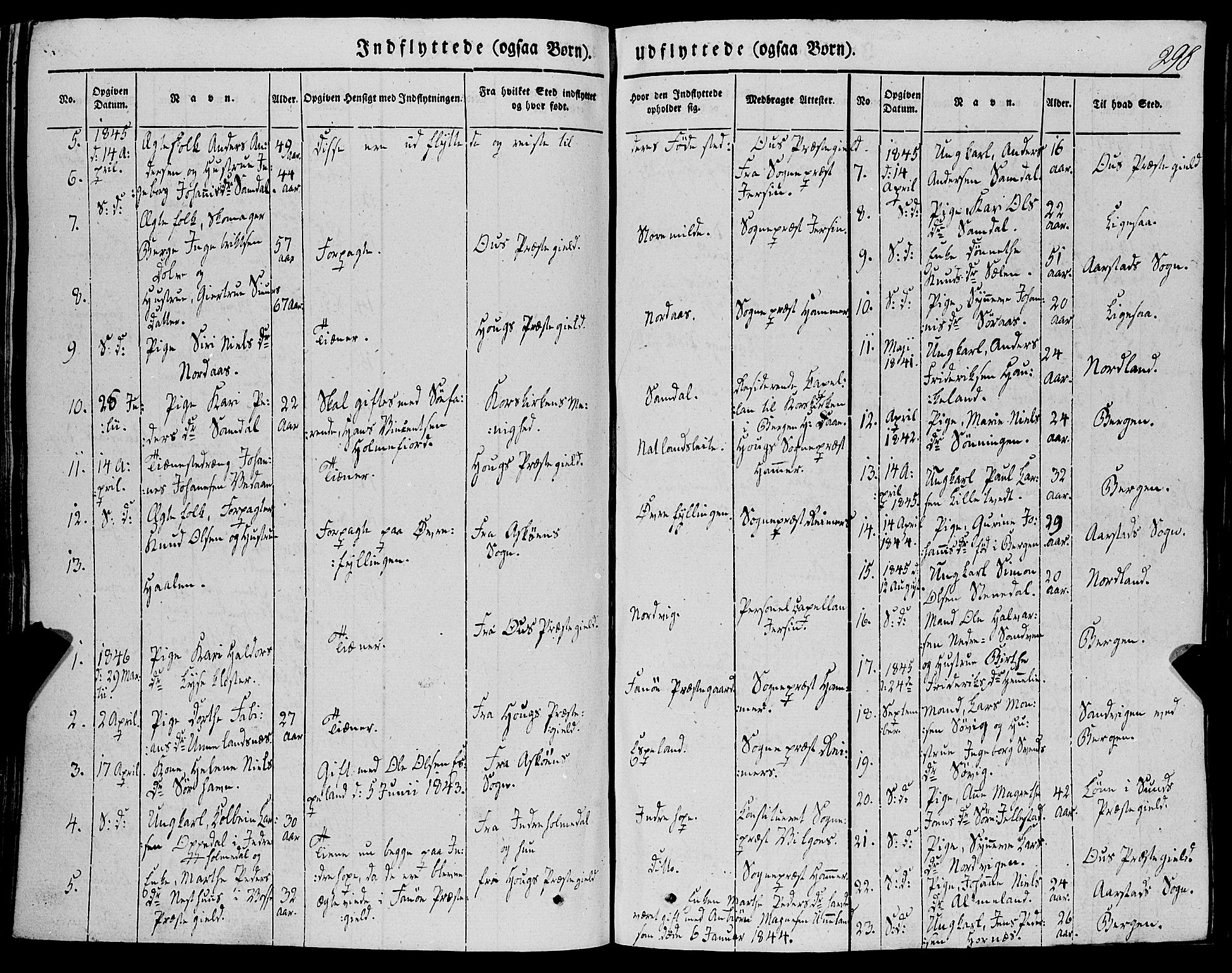 Fana Sokneprestembete, AV/SAB-A-75101/H/Haa/Haaa/L0008: Parish register (official) no. A 8, 1829-1851, p. 298