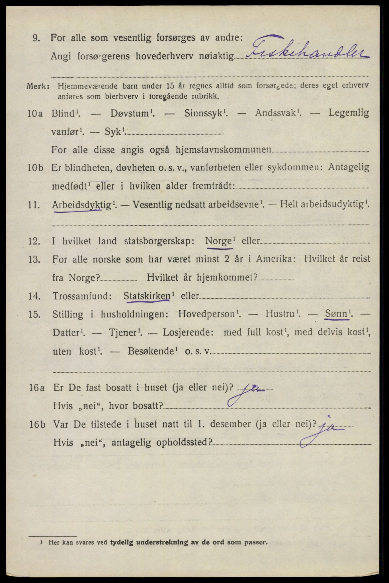 SAO, 1920 census for Mysen, 1920, p. 2666